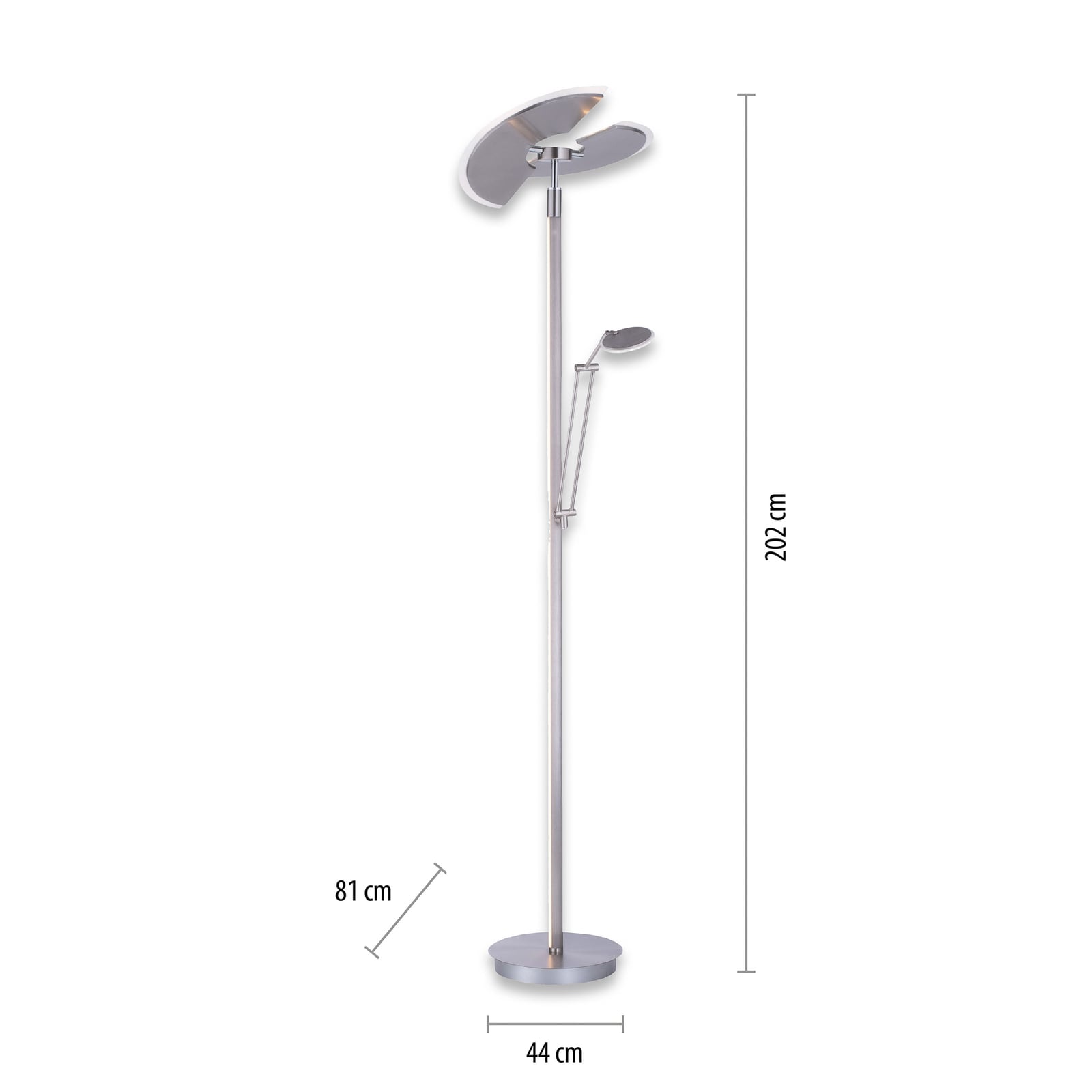Mutil LED-Stehleuchte, diamond, Leselampe, CCT - PURE