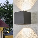 Lucande LED outdoor wall light Merjem, 10 cm, up/down, IP54