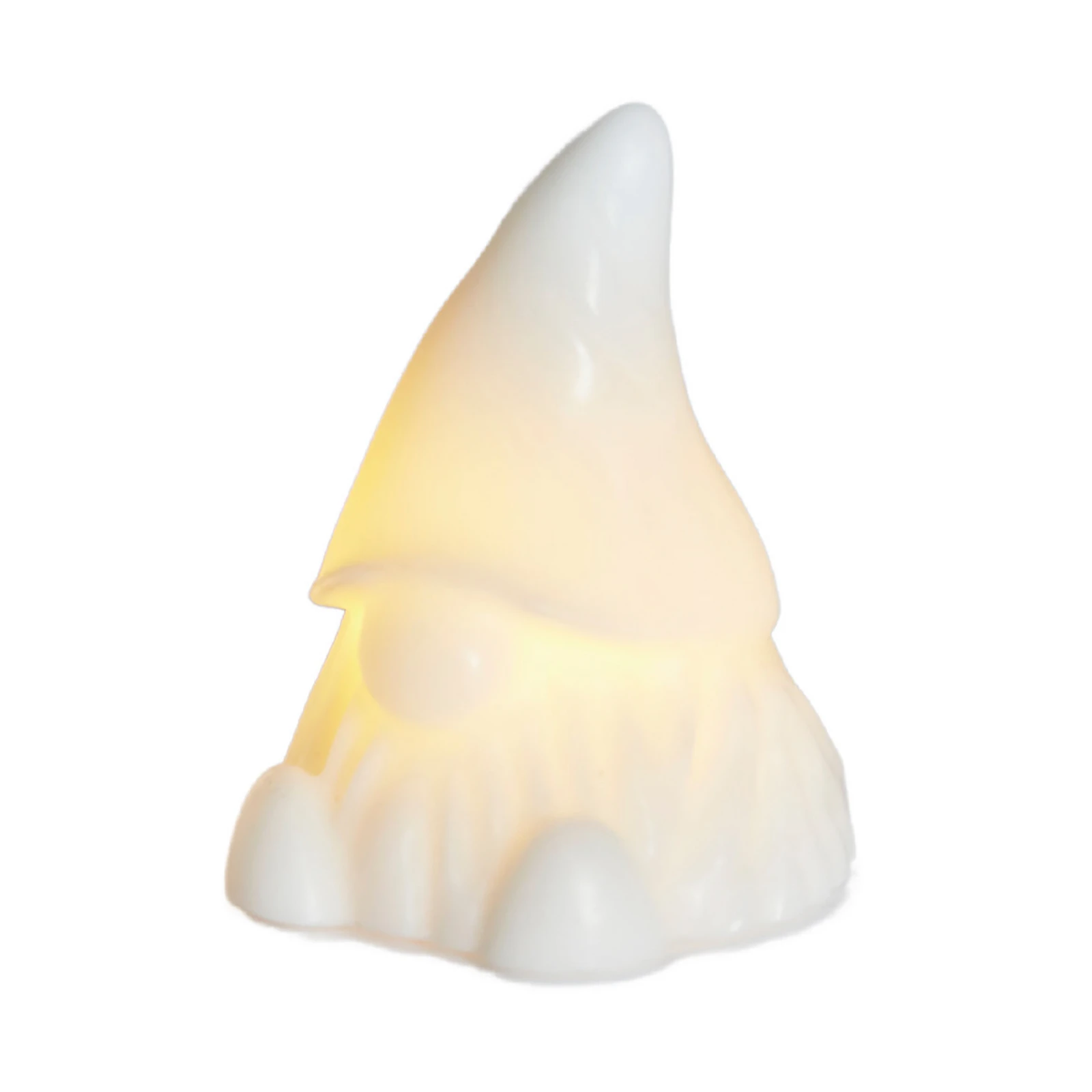 LED dekoratívna figúrka Coco, biela, výška 14 cm, vosk, napájanie batériami
