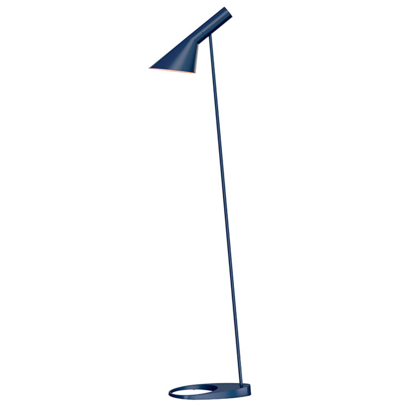 Louis Poulsen AJ - floor lamp, midnight blue, for Living / Dining Room, steel, die-cast zinc, E27, 20 W, energy efficiency: A++, W: 17.8 cm, H: 130 cm