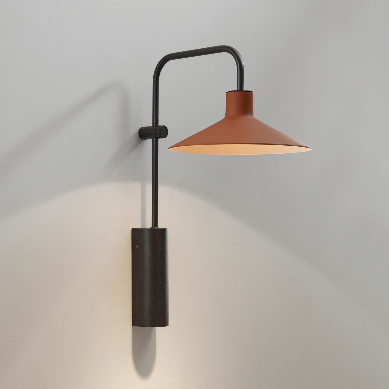 Bover Platet A02 wall lamp E14 switch terracotta