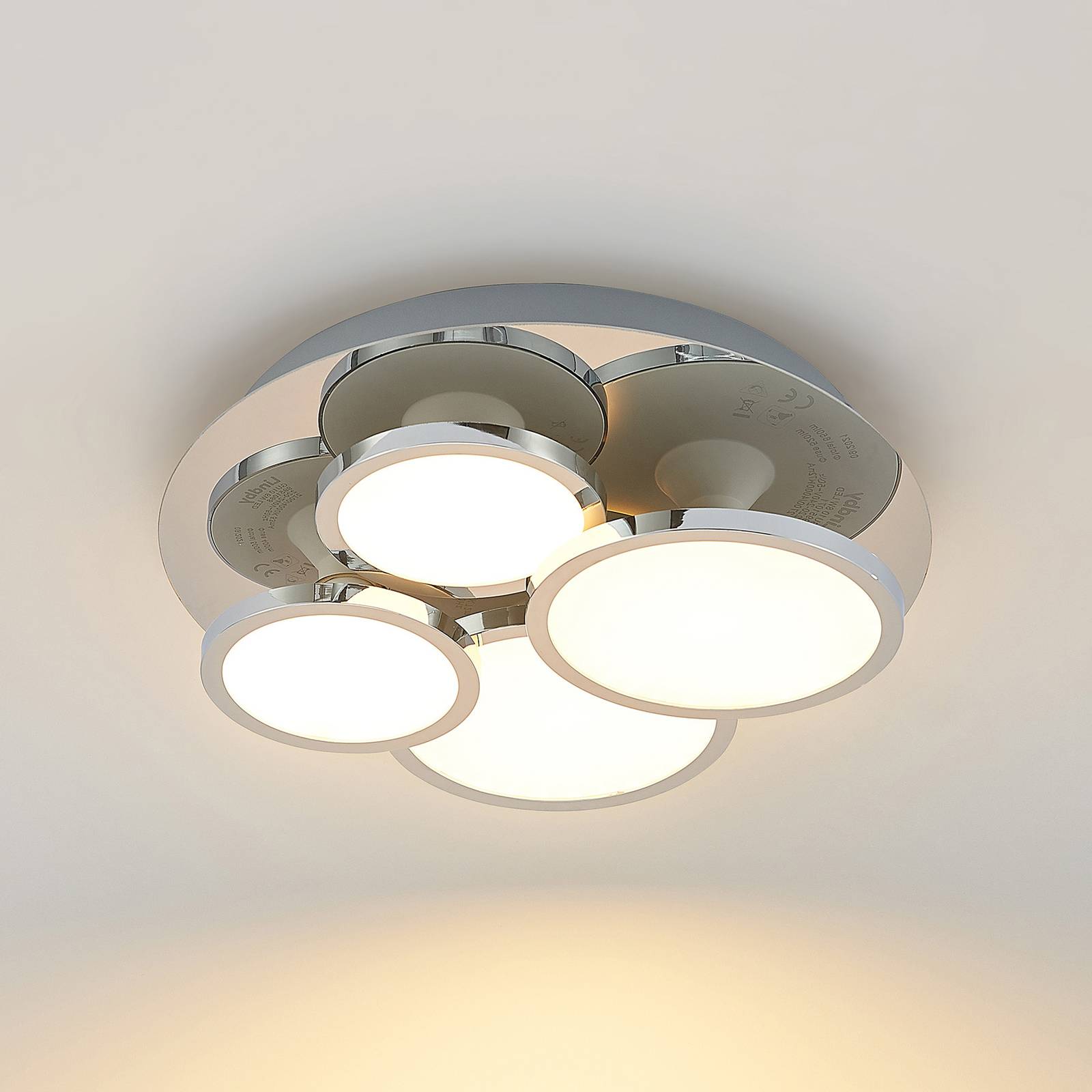 Lindby Leontino lampa sufitowa, okrągła