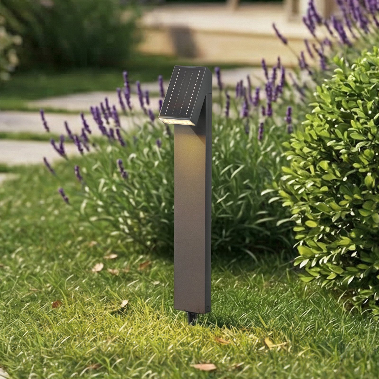 Prios LED-aurinkokävelytievalaisin Lestor, antrasiitti, himmennettävä, IP65