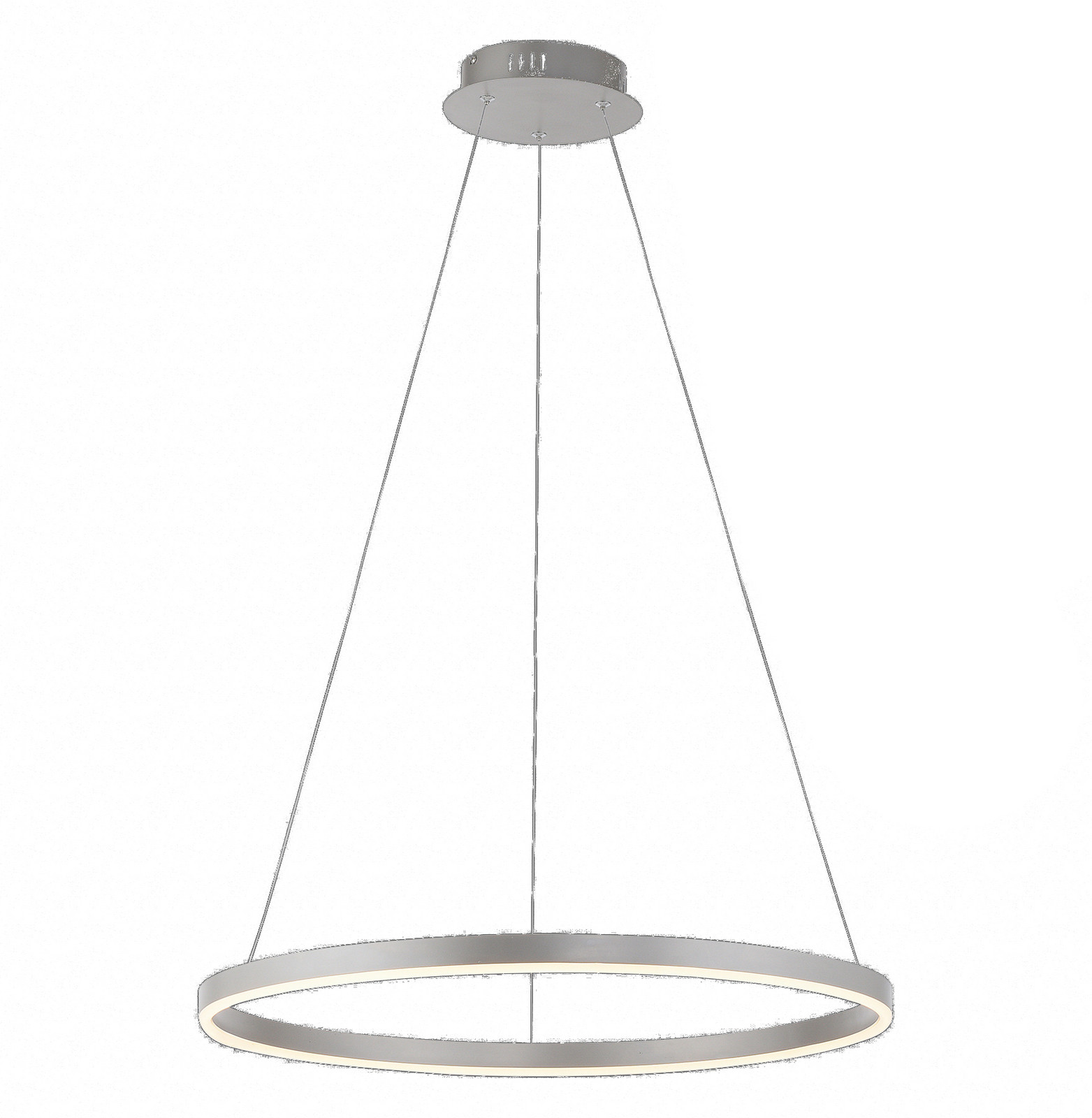 JUST LIGHT. Lampă suspendată LED Ritus Ø 585 cm aluminiu - Camera de zi / sufragerie - modern - Metal
