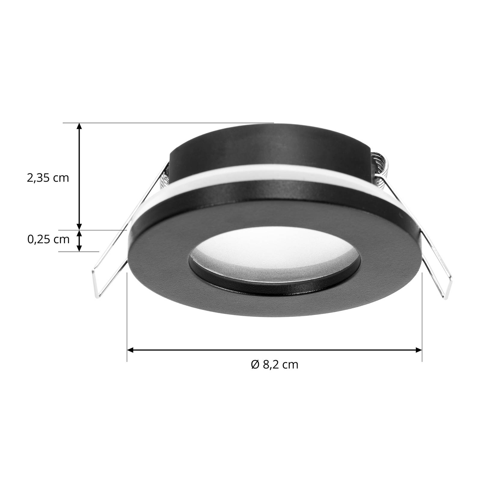 Arcchio downlight Sylvi czarny Ø 8,2 cm