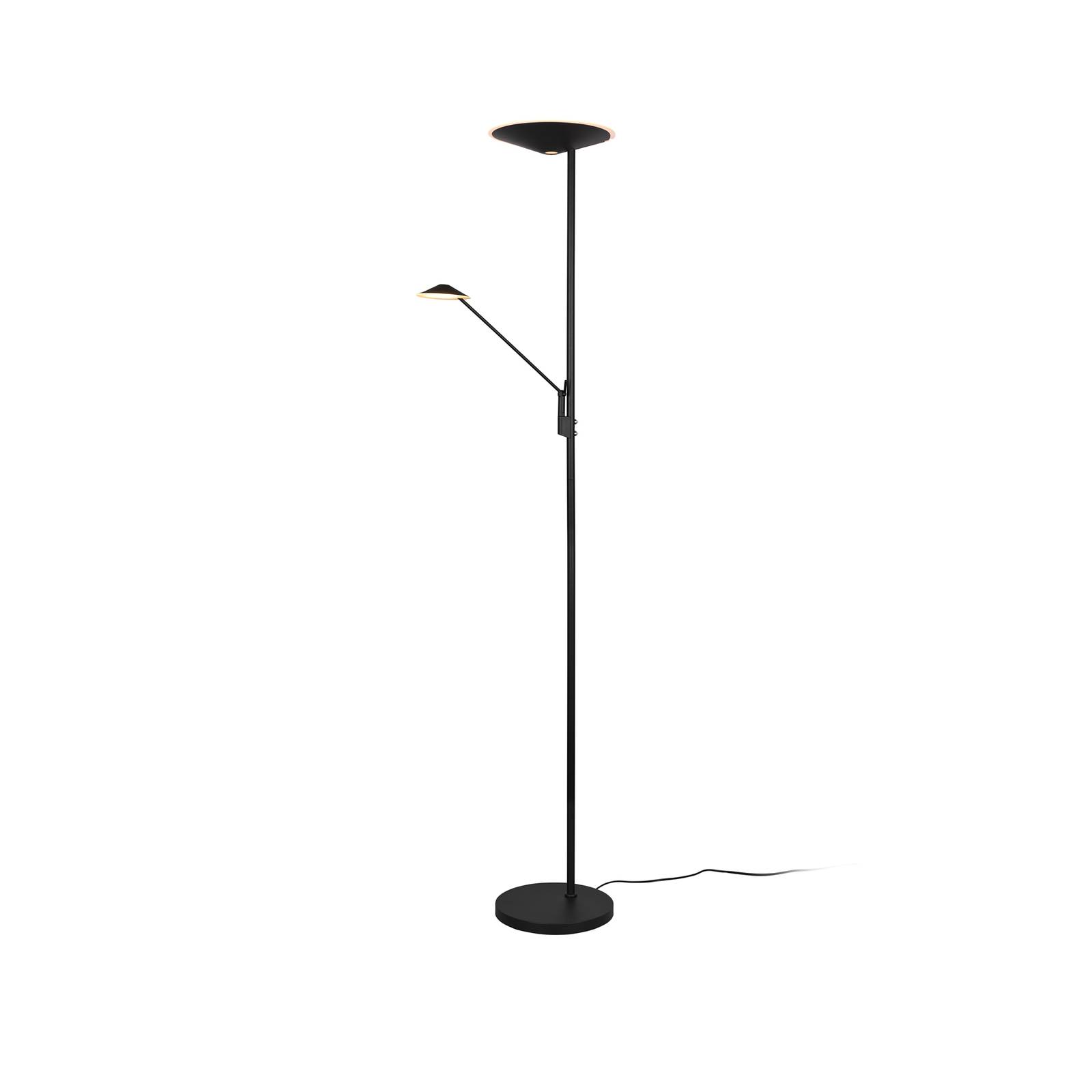 LED-Stehleuchte Brantford Leseleuchte schwarz matt