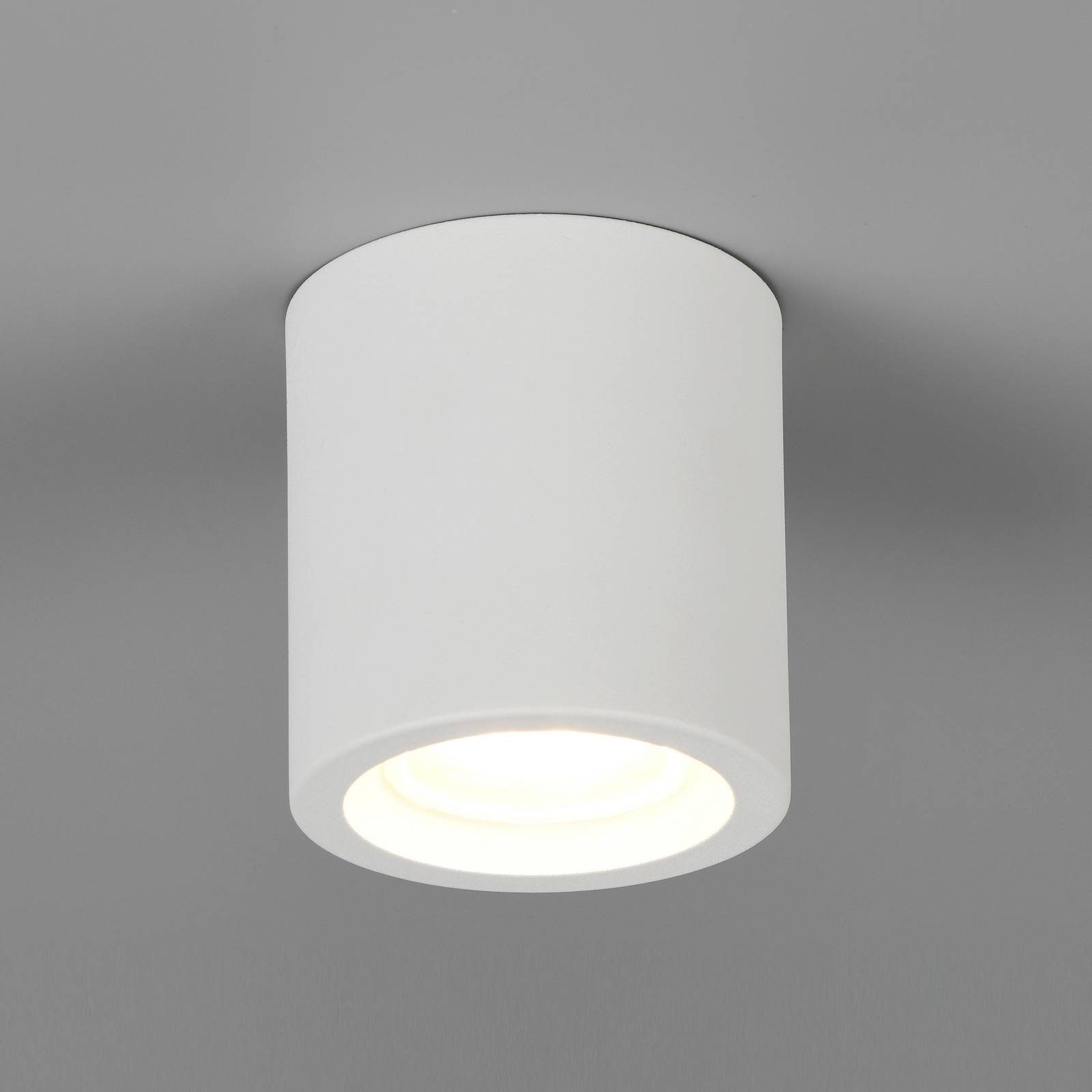 Trio Lighting Plafondlamp Biscotto, mat wit, Ø 9,5 cm, metaal, IP44