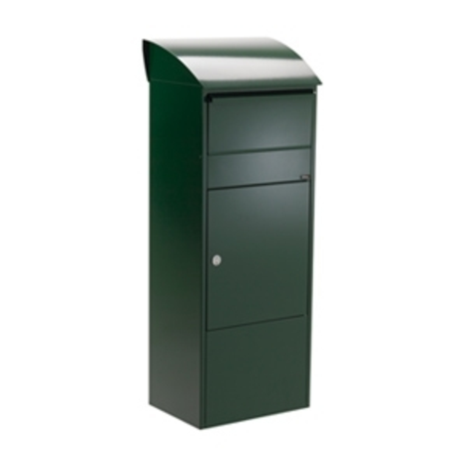 Juliana Letter and parcel box 820, green, steel, W: 39 cm, H: 112.5 cm