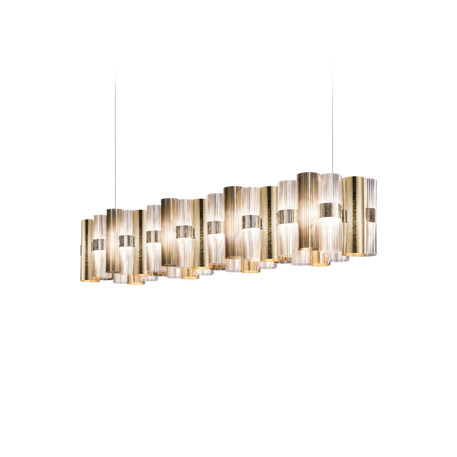 La Lollo LED-Hängelampe, goldfarben, 140 cm - Slamp