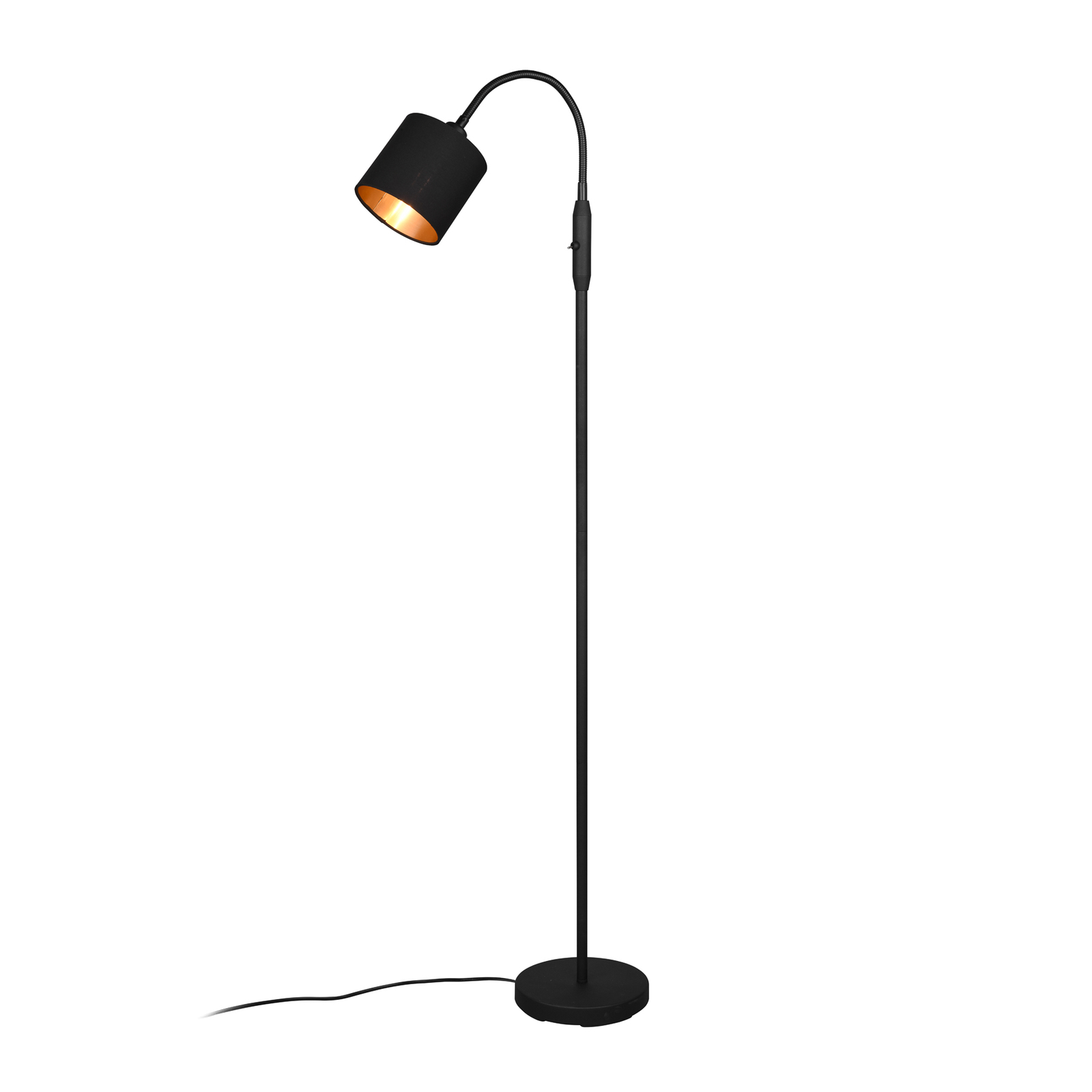 Lindby Kyden gulvlampe, 1 lyskilde, svart
