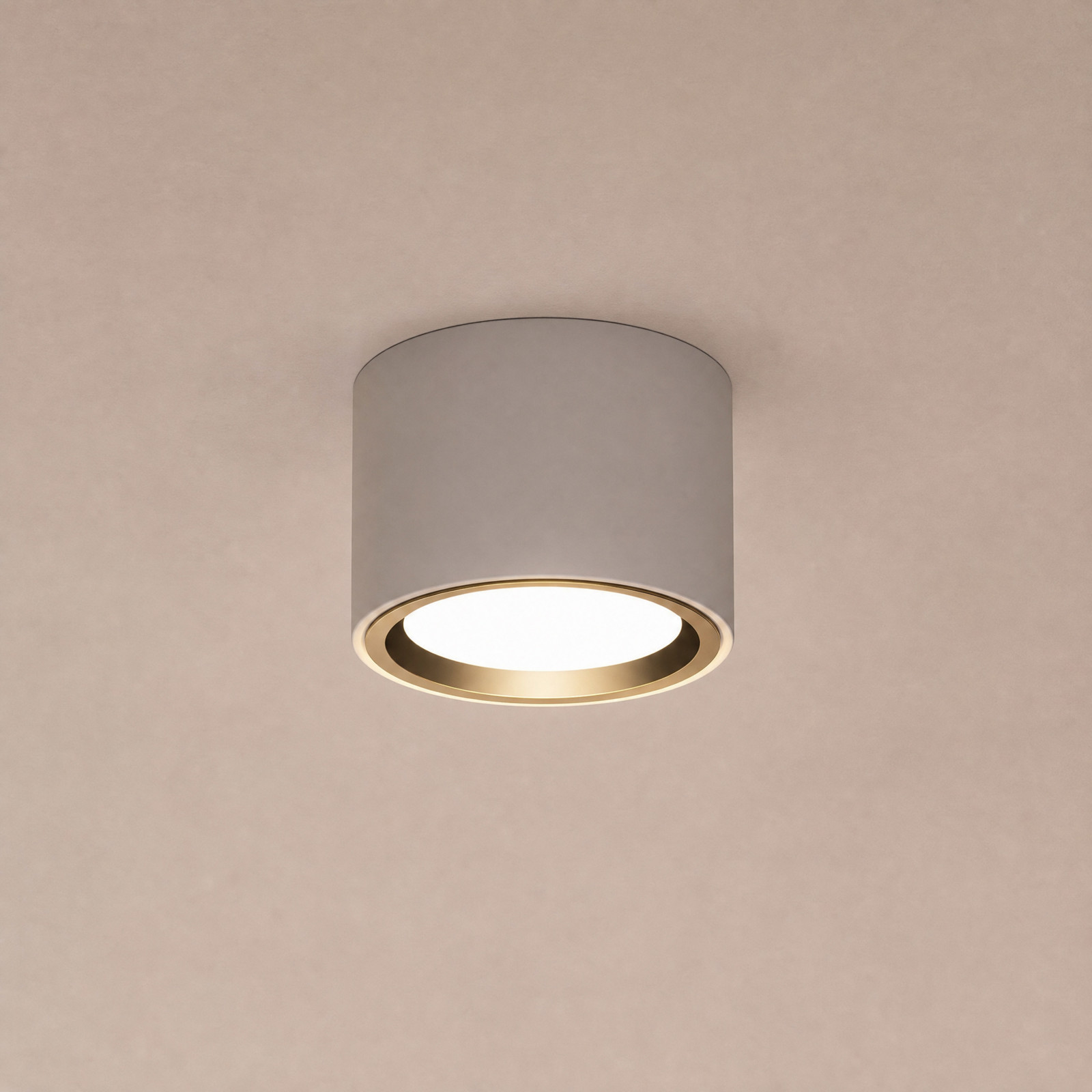 Fallon Påbygningsspot White/Brushed Steel Nordlux - Stue - Metal - Rund