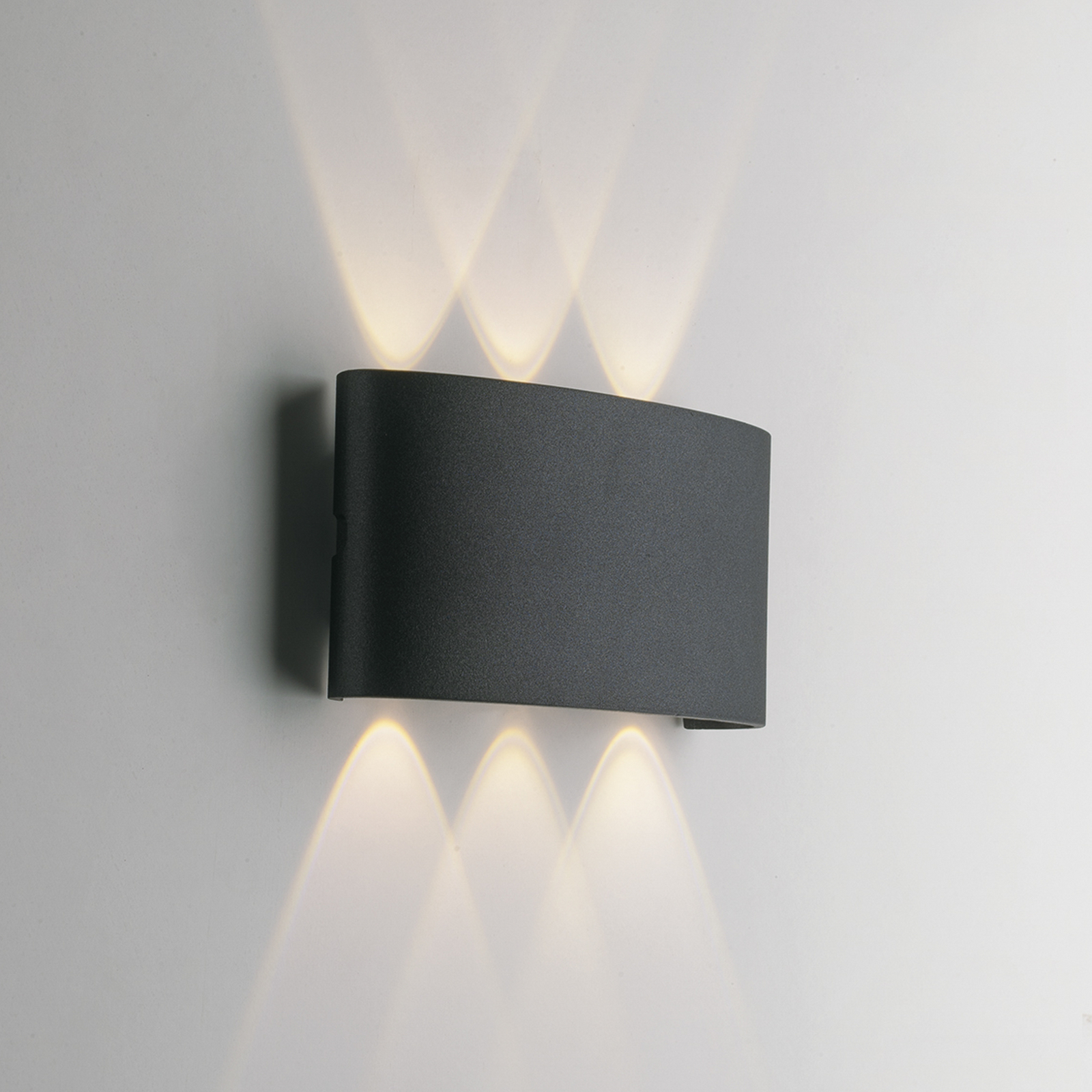 Applique d'extérieur LED Betle, anthracite Largeur 17 cm Métal CCT