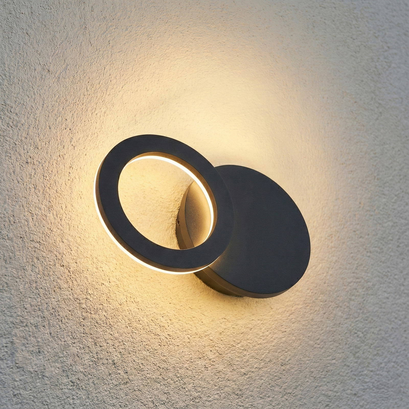 Lindby Lampă LED pentru exterior Ilveo, negru, IP54, mobilă - Camera de zi / sufragerie - Modern - Aluminiu