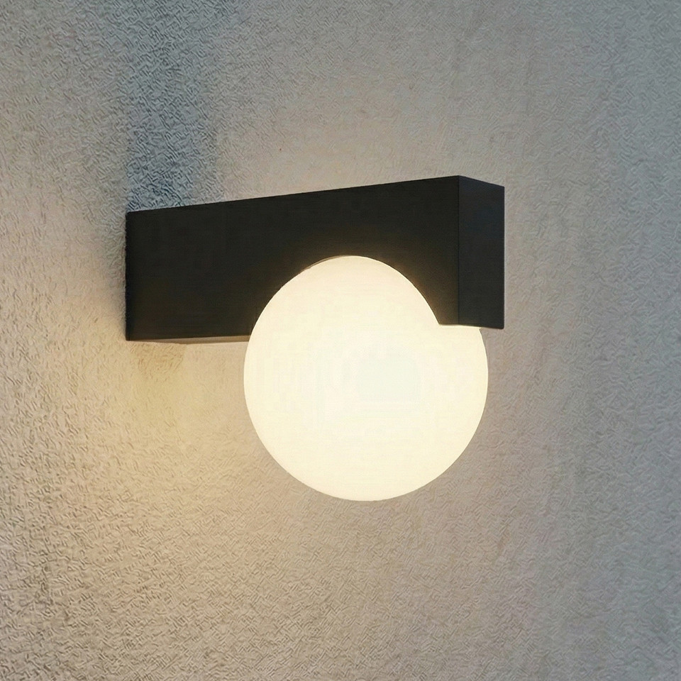 Lucande Vijon LED-utomhusvägglampa, svart från Lucande