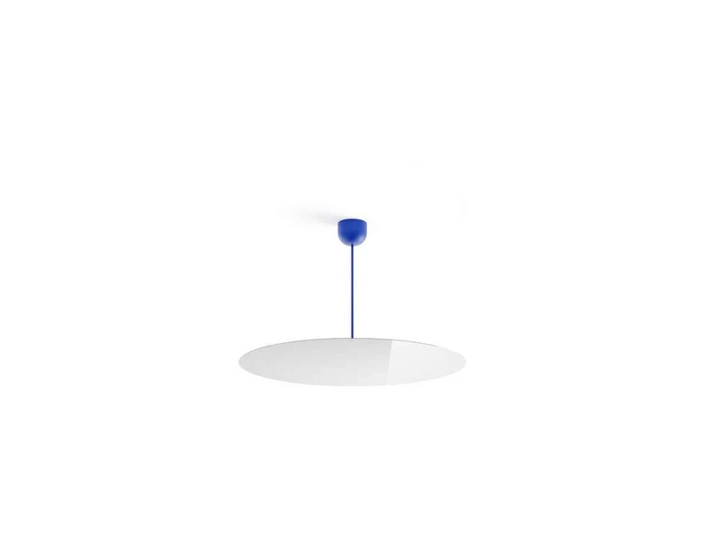 Luceplan - Millimetro Ceiling Lamp H53 Ø85 Royal Blue/Mirror