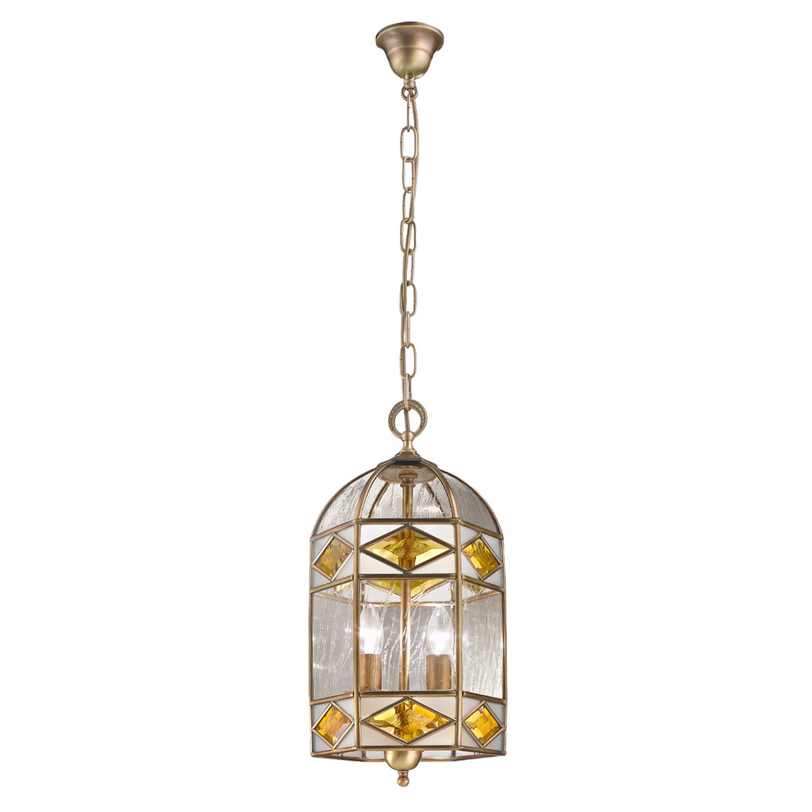 Emilia - hanging light with cathedral glass