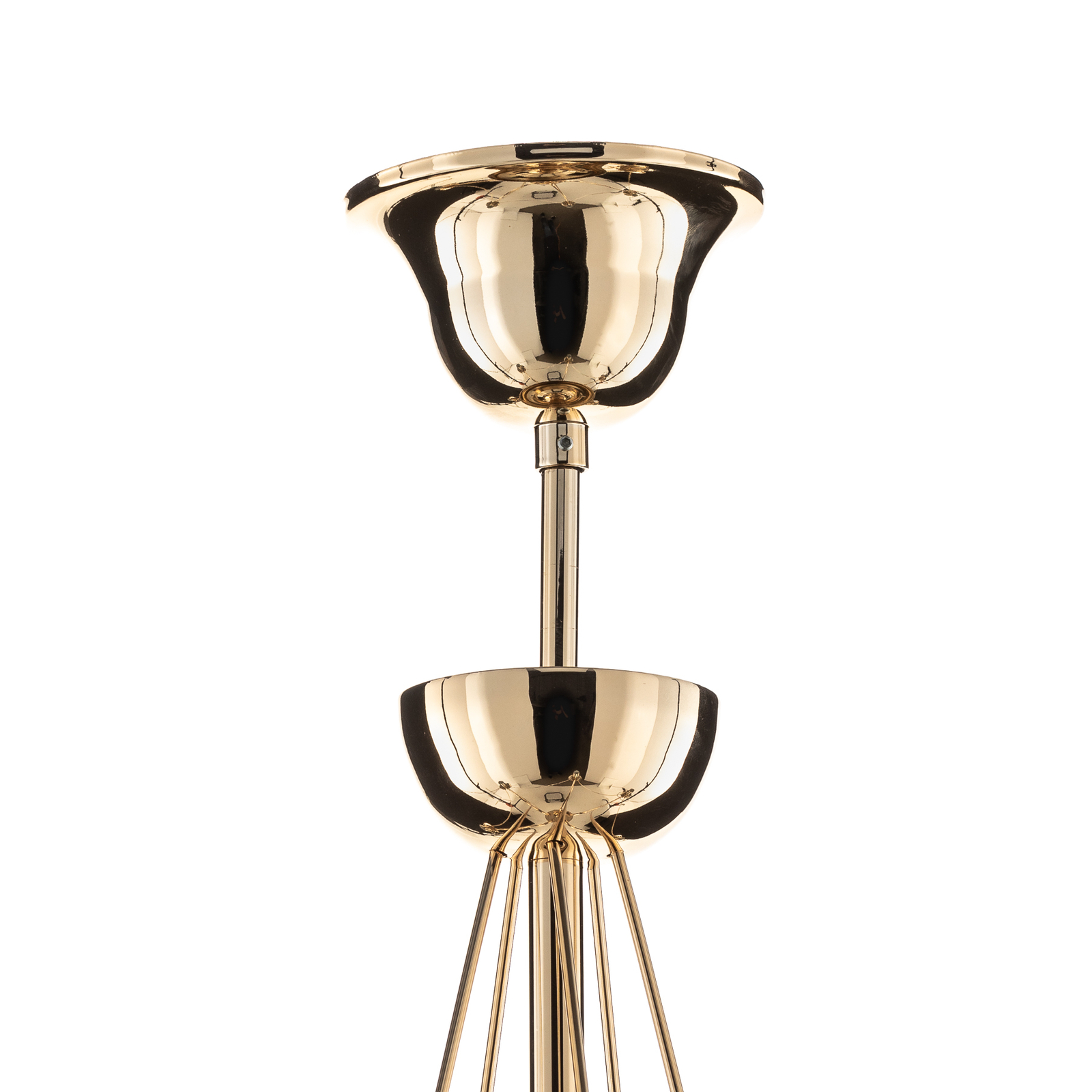 Kroonluchter Retro, 5-lamps 75cm, goud