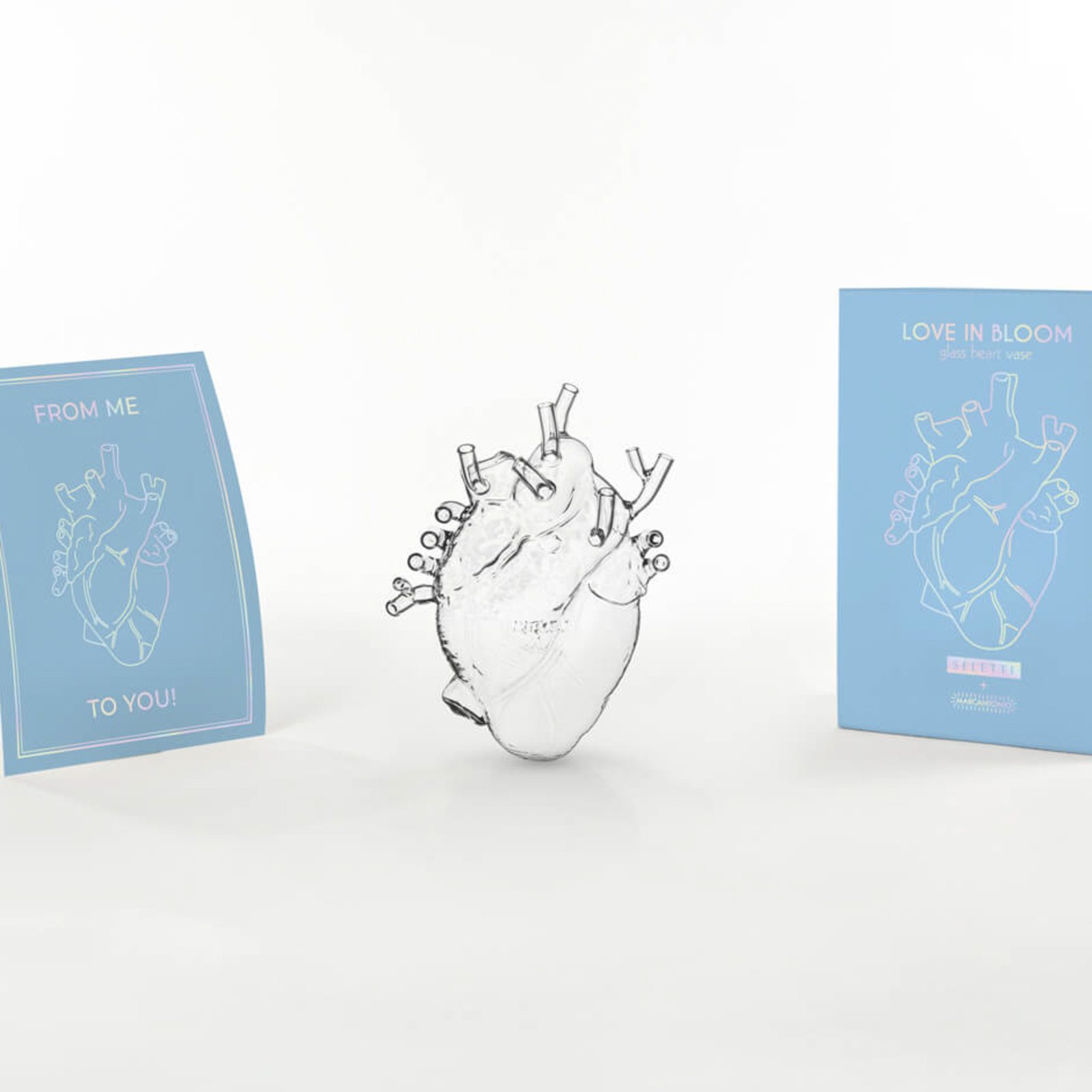 Love In Bloom Glass Heart Vaas - Seletti
