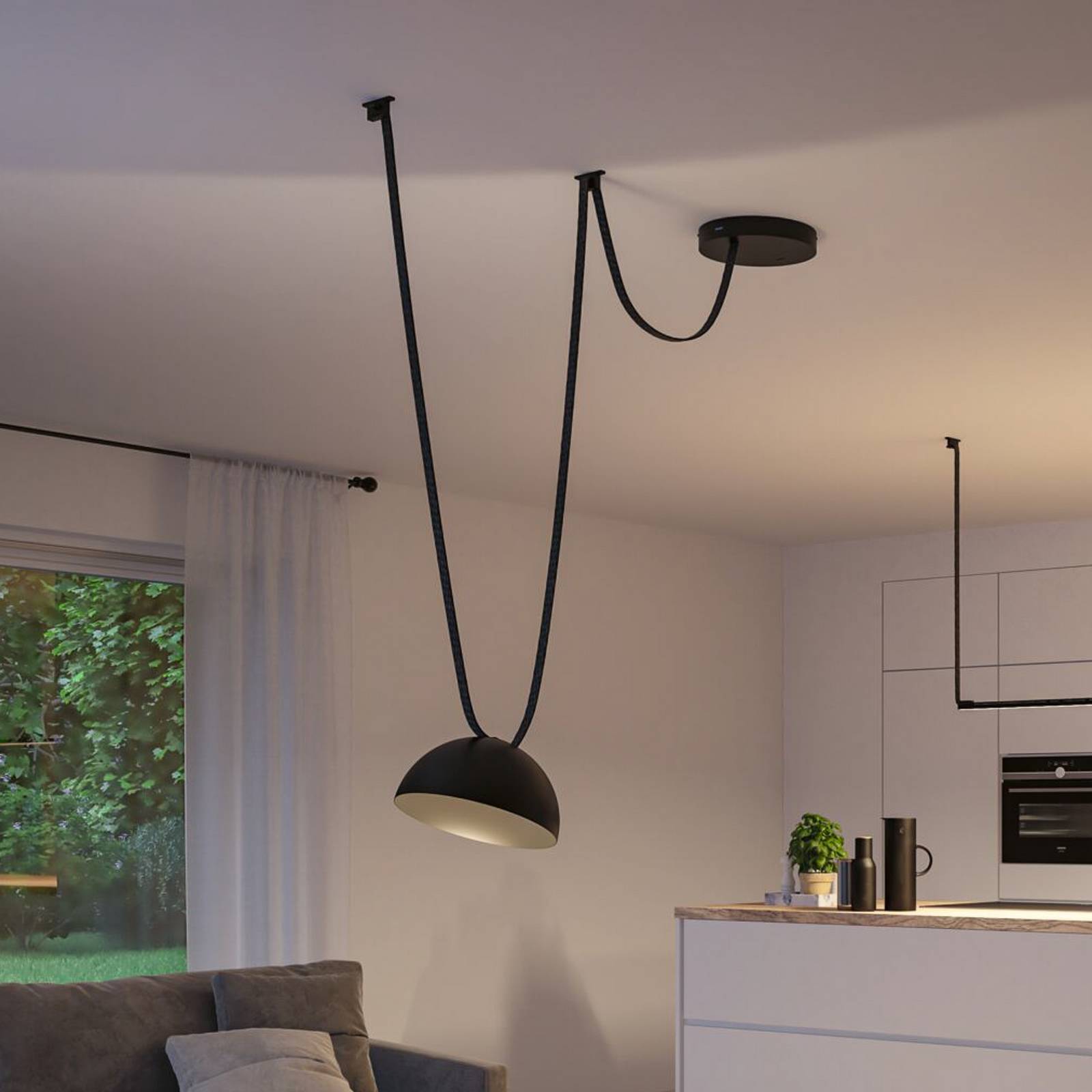 Paulmann ULine LED-Pendelleuchte Bol, schwarz, 3.000 K günstig online kaufen