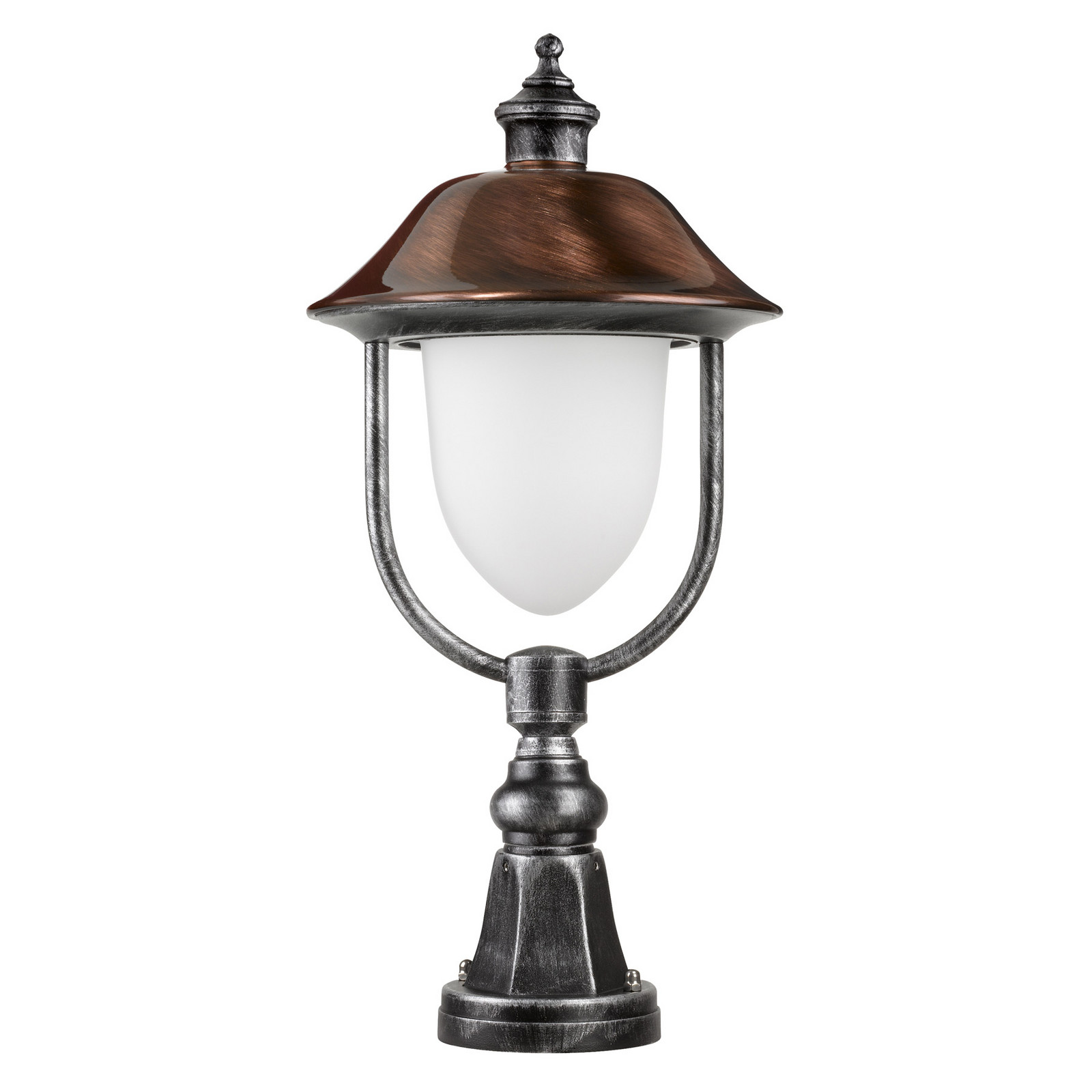 LCD Lampă LED cu postament 1157LED aluminiu 3.000 K - Antichitate - negru argintiu cupru opal - Metal