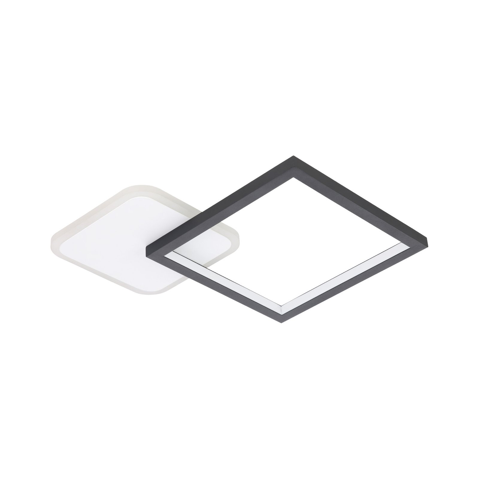 LED ceiling light Gafares, metal, 33 cm, remote control, CCT