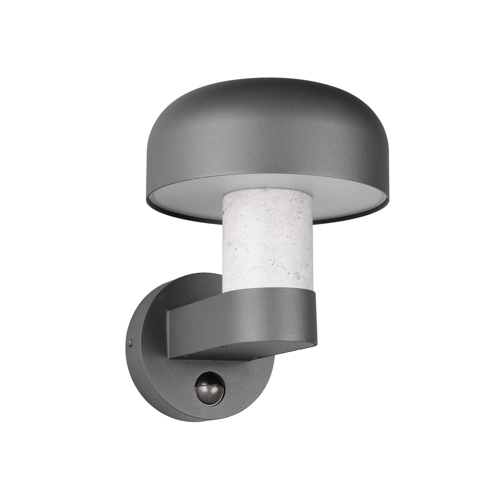 Außenwandleuchte Fraser Sensor grau/Betonoptik, Alu IP54 E27