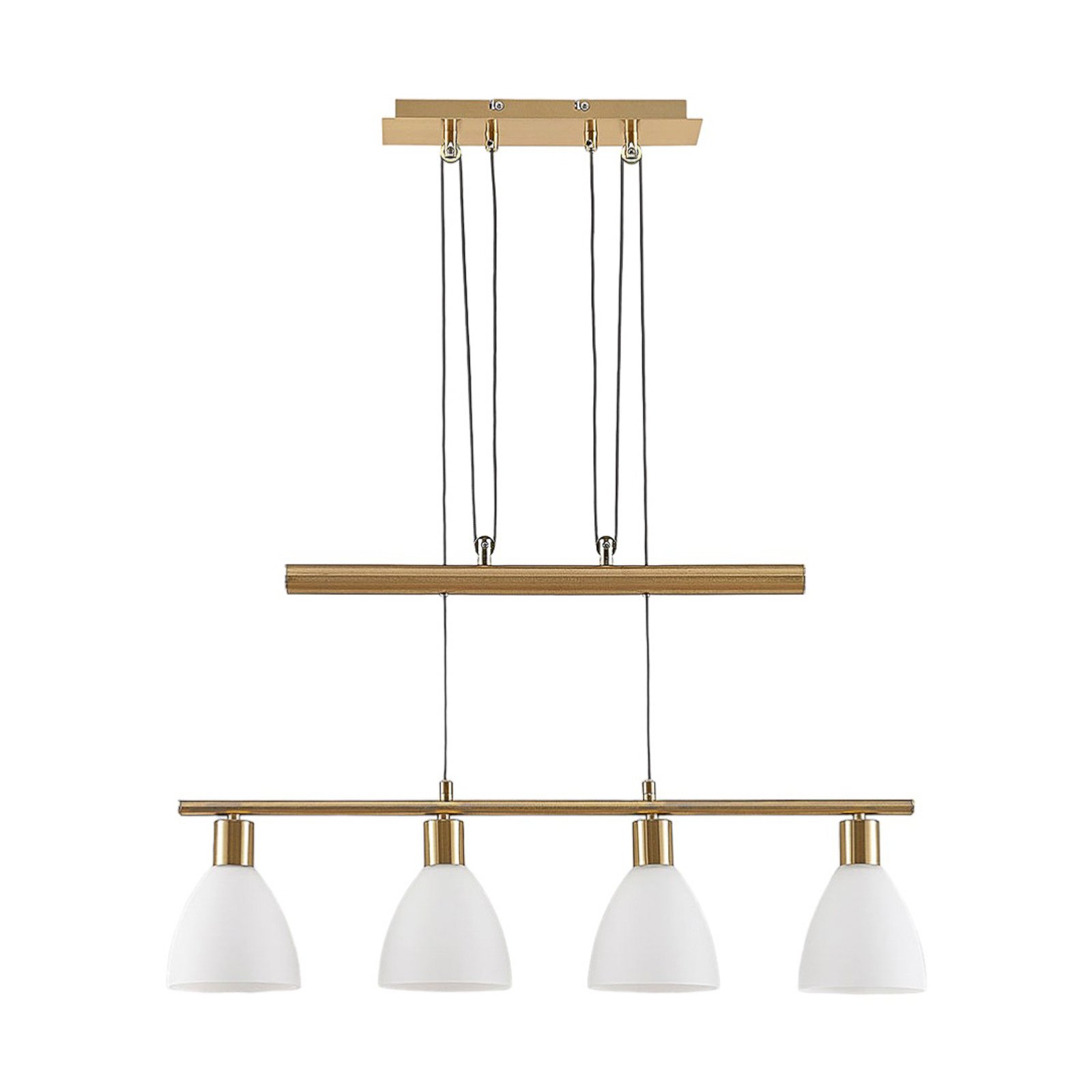 Simeon Pendant White/Brass - Lindby