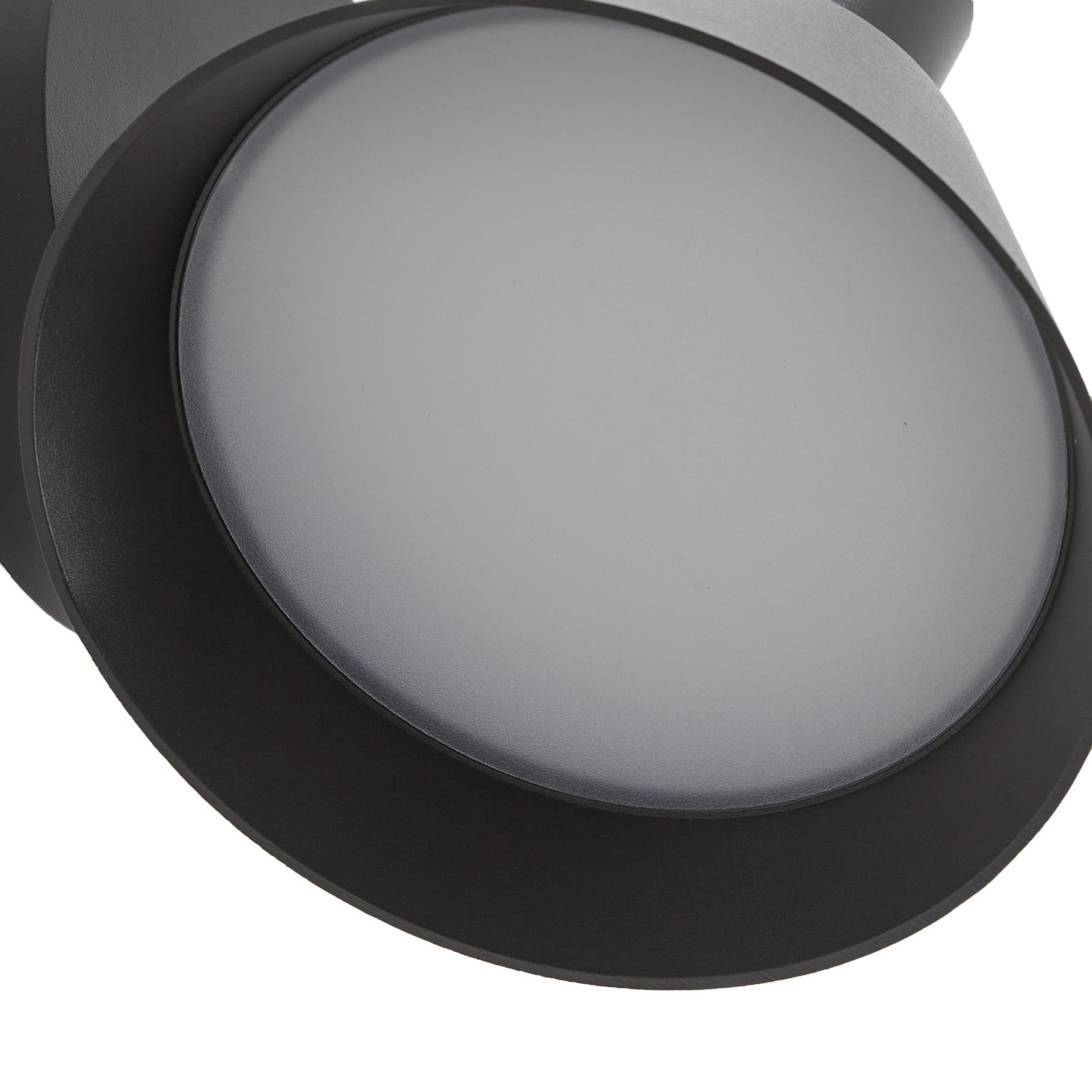 Lucande Tabena LED outdoor wall light, matt black, IP44, CCT