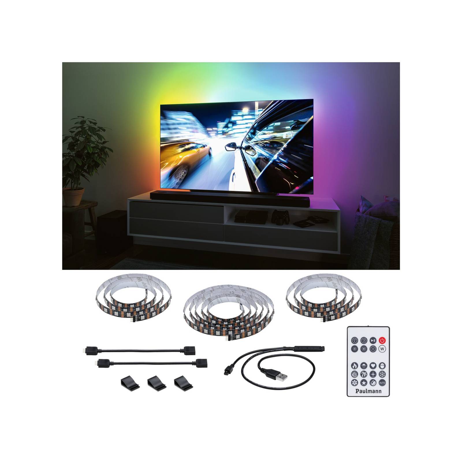 Zdjęcia - Żyrandol / lampa Paulmann EntertainLED Taśma LED RGB Set TV 75 cali 