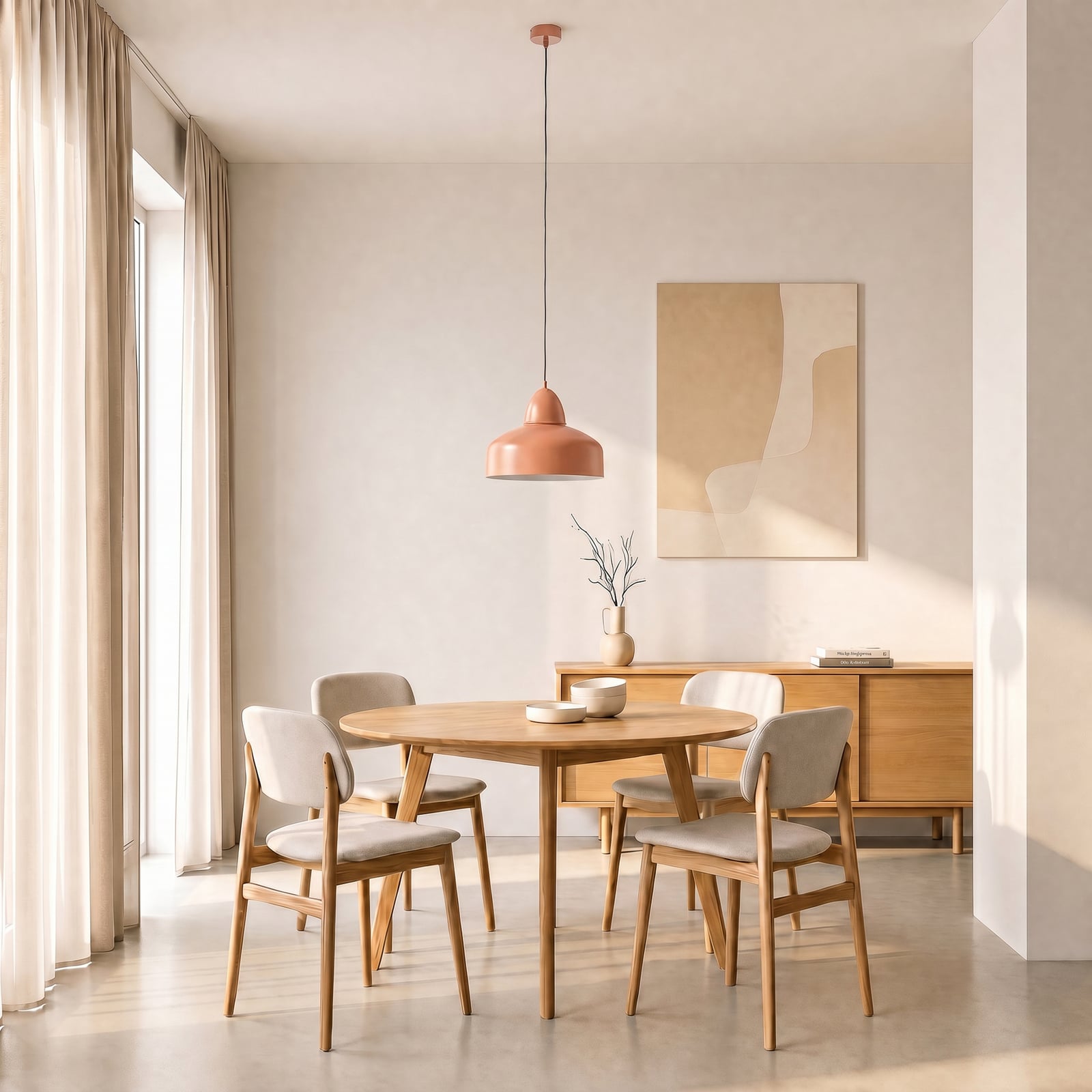 Lampa suspendată Mille, culoare coral, cu 1 bec - ALDEX