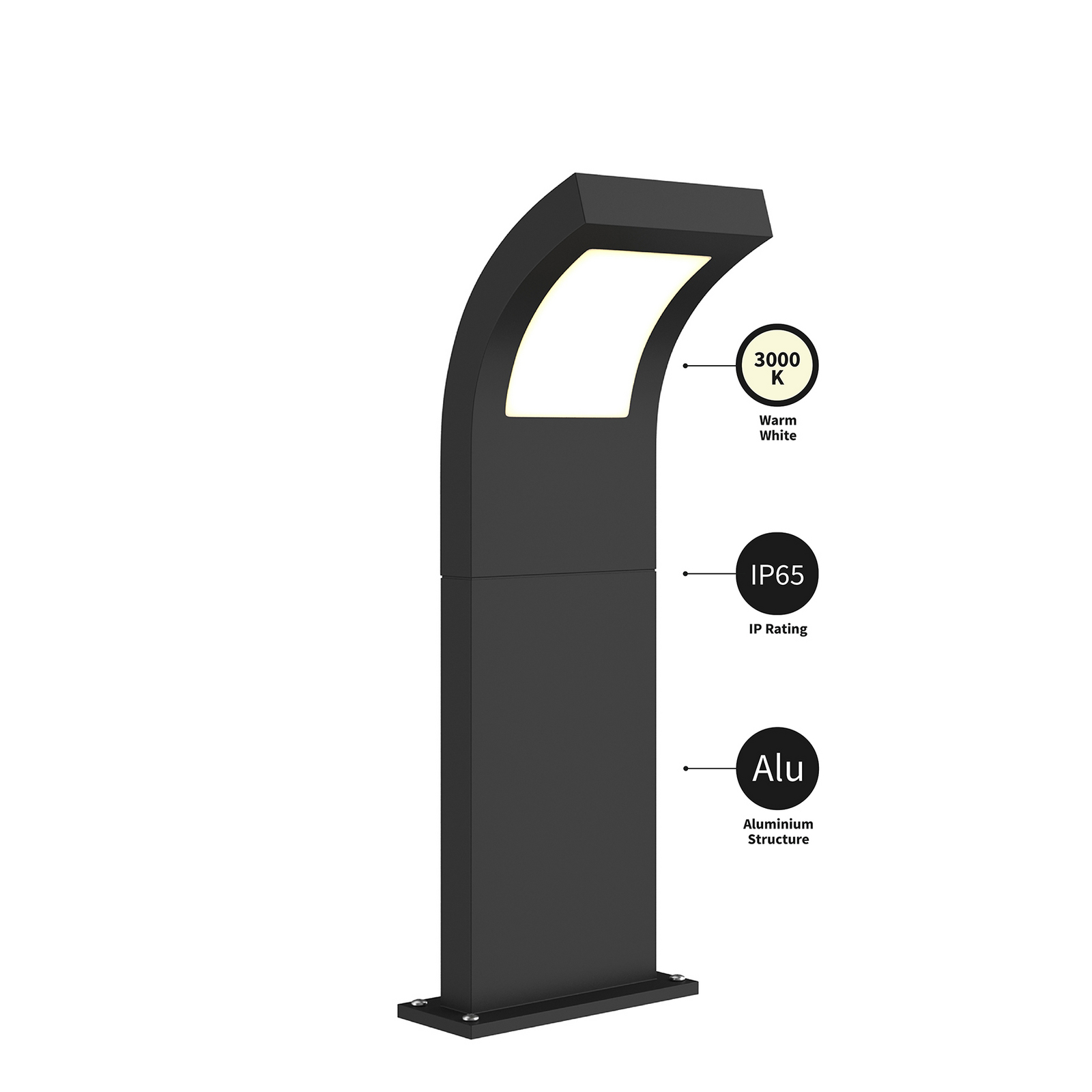 Advik Buiten Tuinlamp H60 Graphite - Arcchio