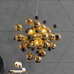 Lámpara colgante Explosion con esferas doradas