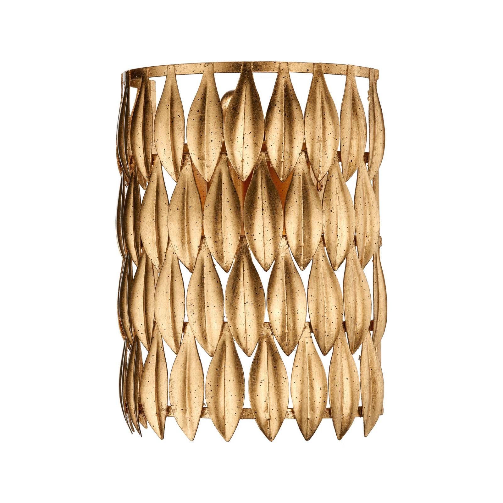 Wandleuchte Volcano im Blattgold-Design
