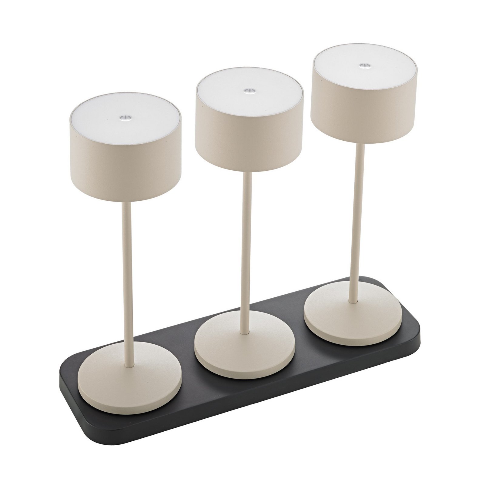 Oplaadstation voor accu-tafellamp Facetta / Veluna, 3 plaatsen