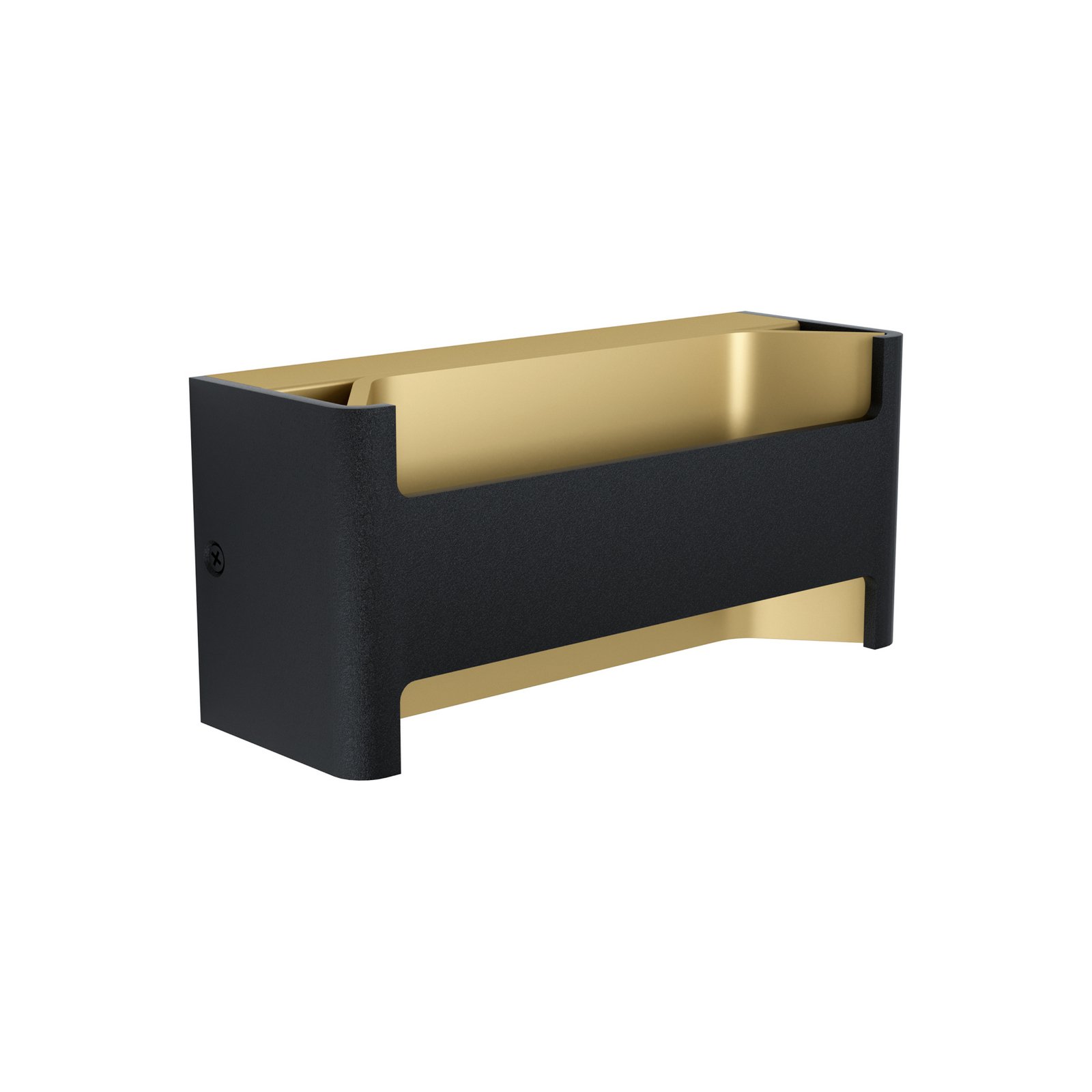 LED-vägglampa Feloniche i svart/guld