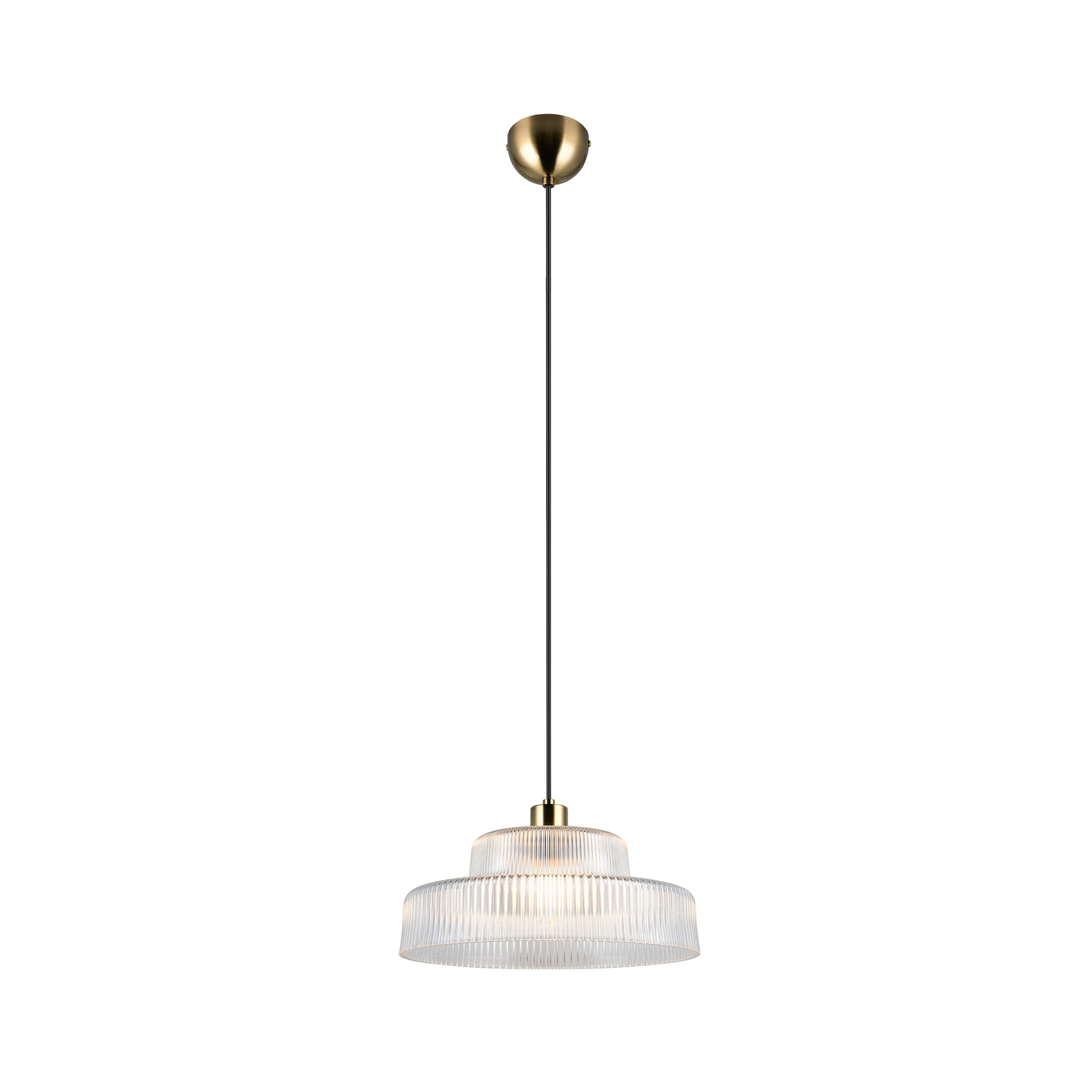 Abella lógó világítás, átlátszó, Ø 35 cm, üveg, E27