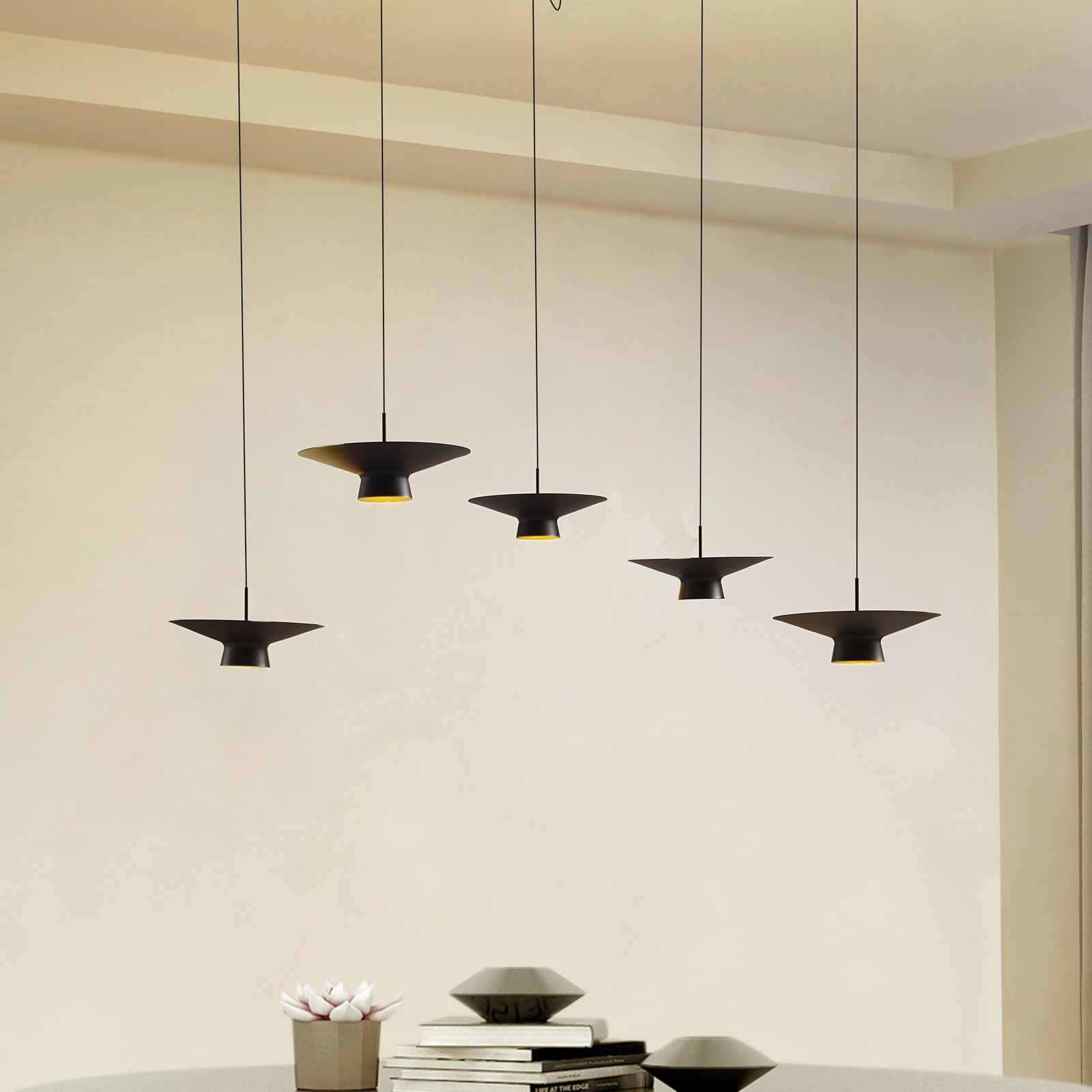 Norvind Żyrandol LED Ø 100 cm 10-punktowa czarny metal - Lindby