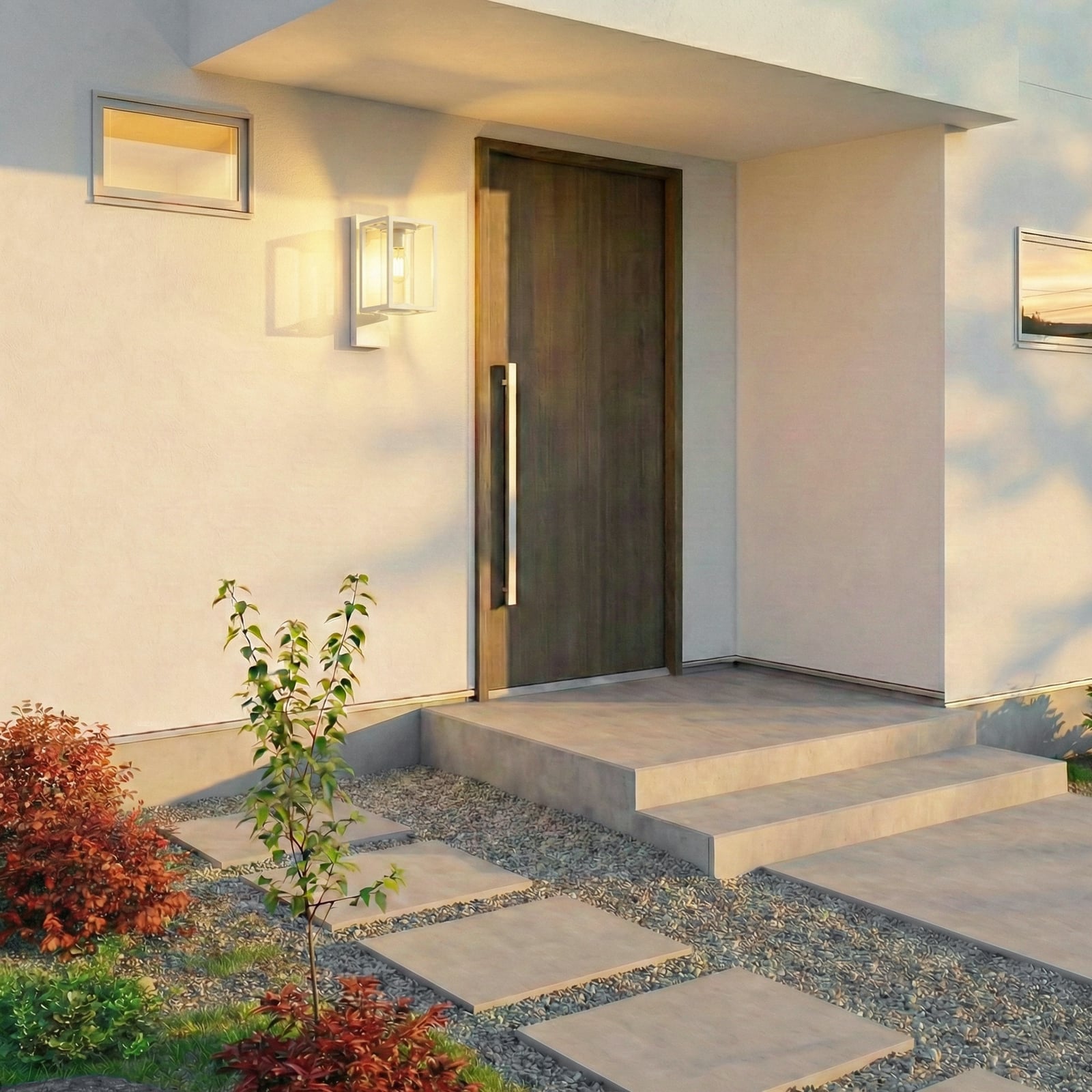 Lucande Applique da esterno Ferda, portalampada inferiore, grigio, IP44