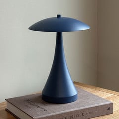 Dyberg Larsen lampa stołowa LED Vienna, niebieska, wysokość 28 cm