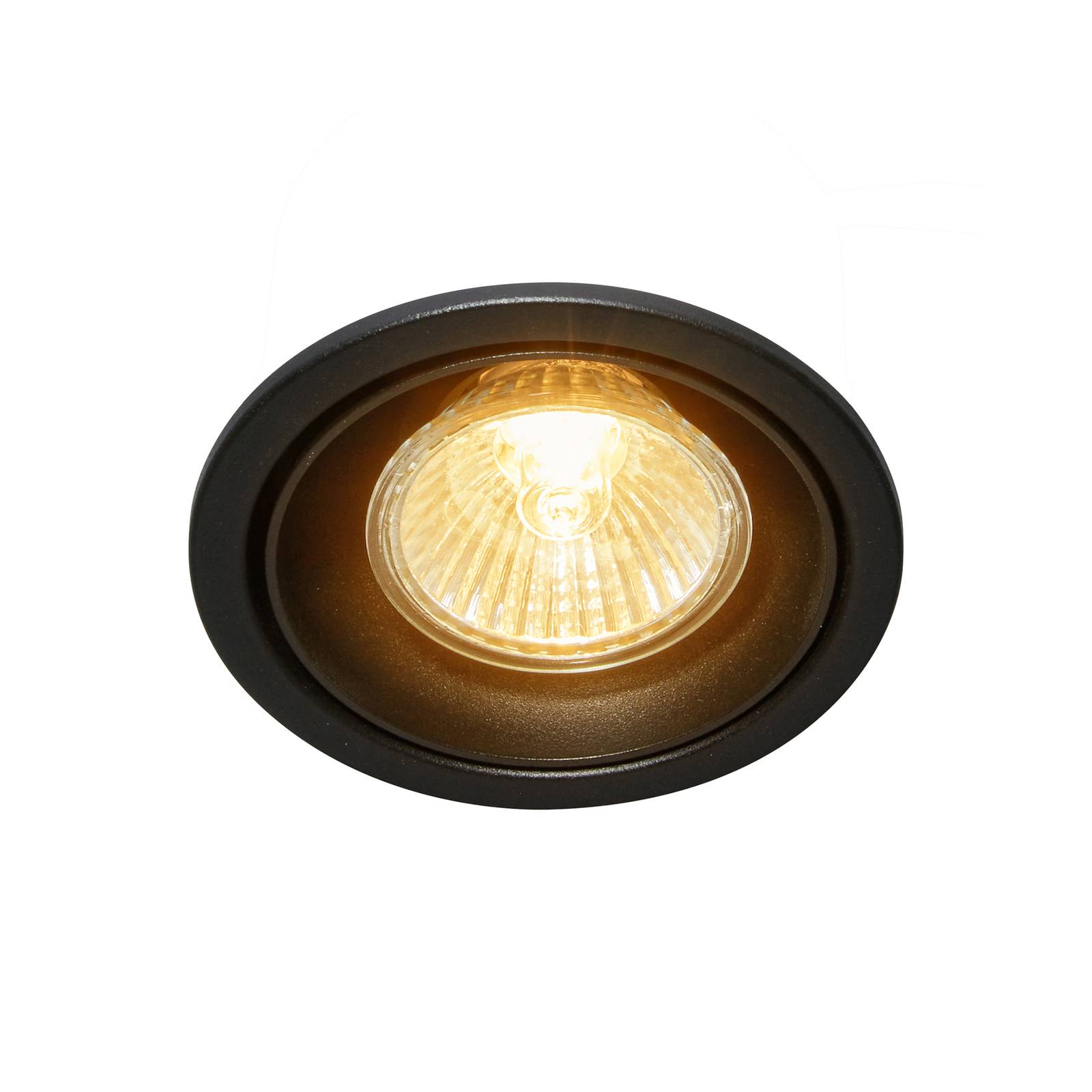 Einbaudownlight Sorina, GU10, starr, Metall, schwarz