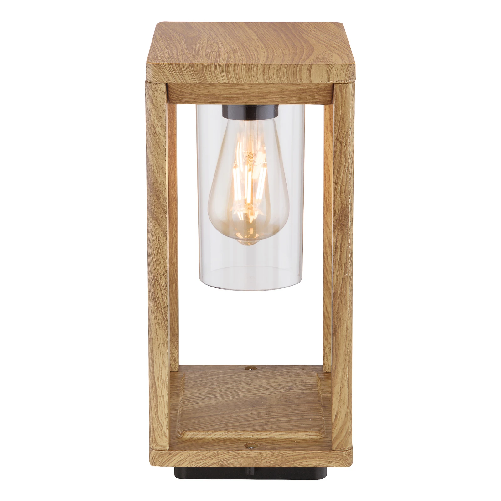 Candela koka izskata cokola apgaismojums, augstums 35 cm