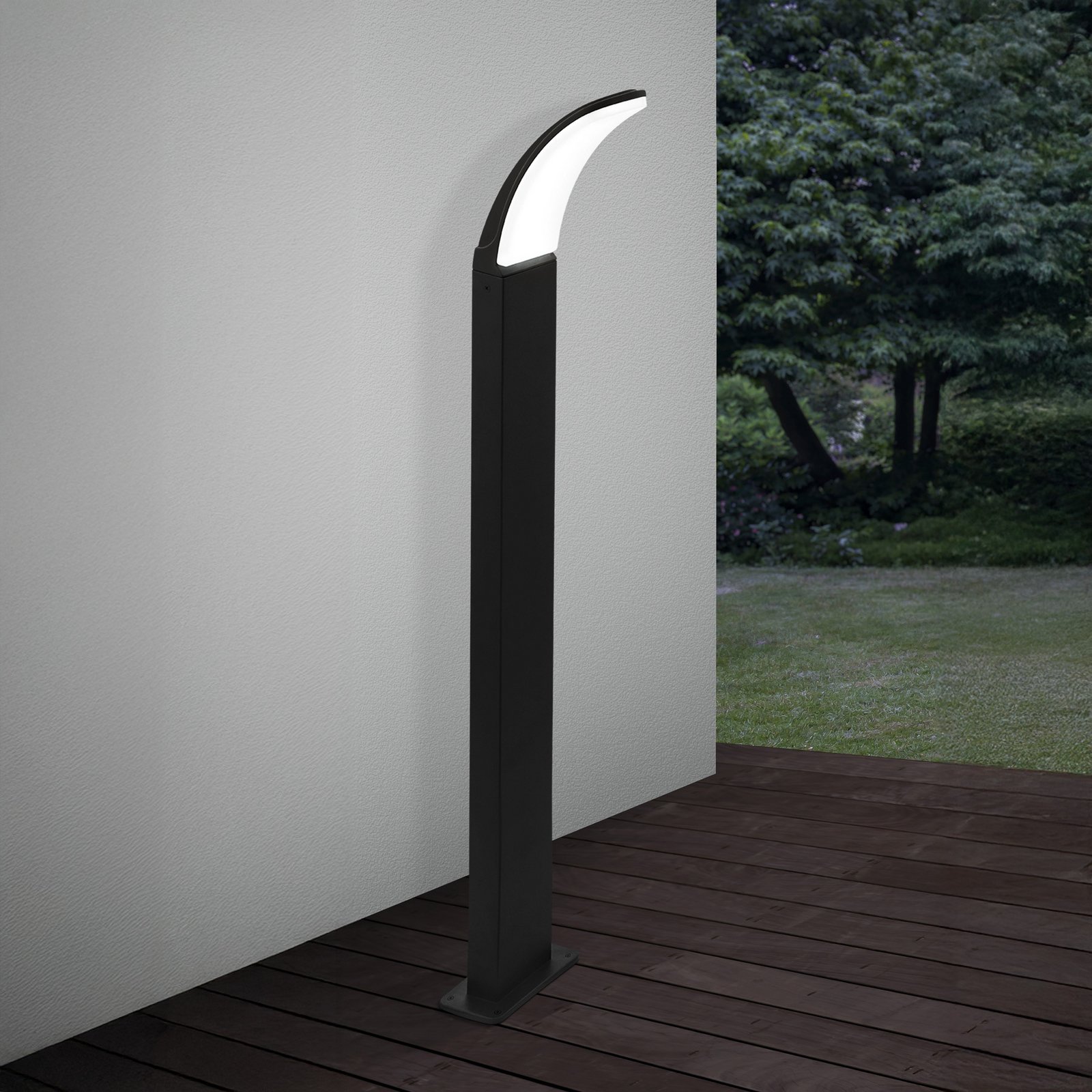 Fiumicino LED osvětlení cesty, zakřivené