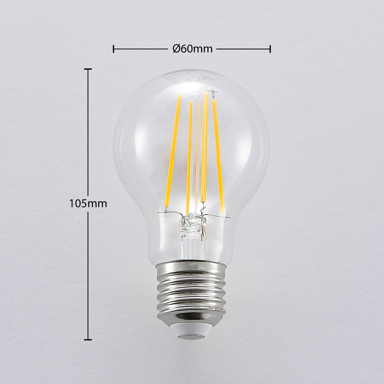 LED lamp E27 A60 6,5W 827 3-Step-dimmer 2 per set