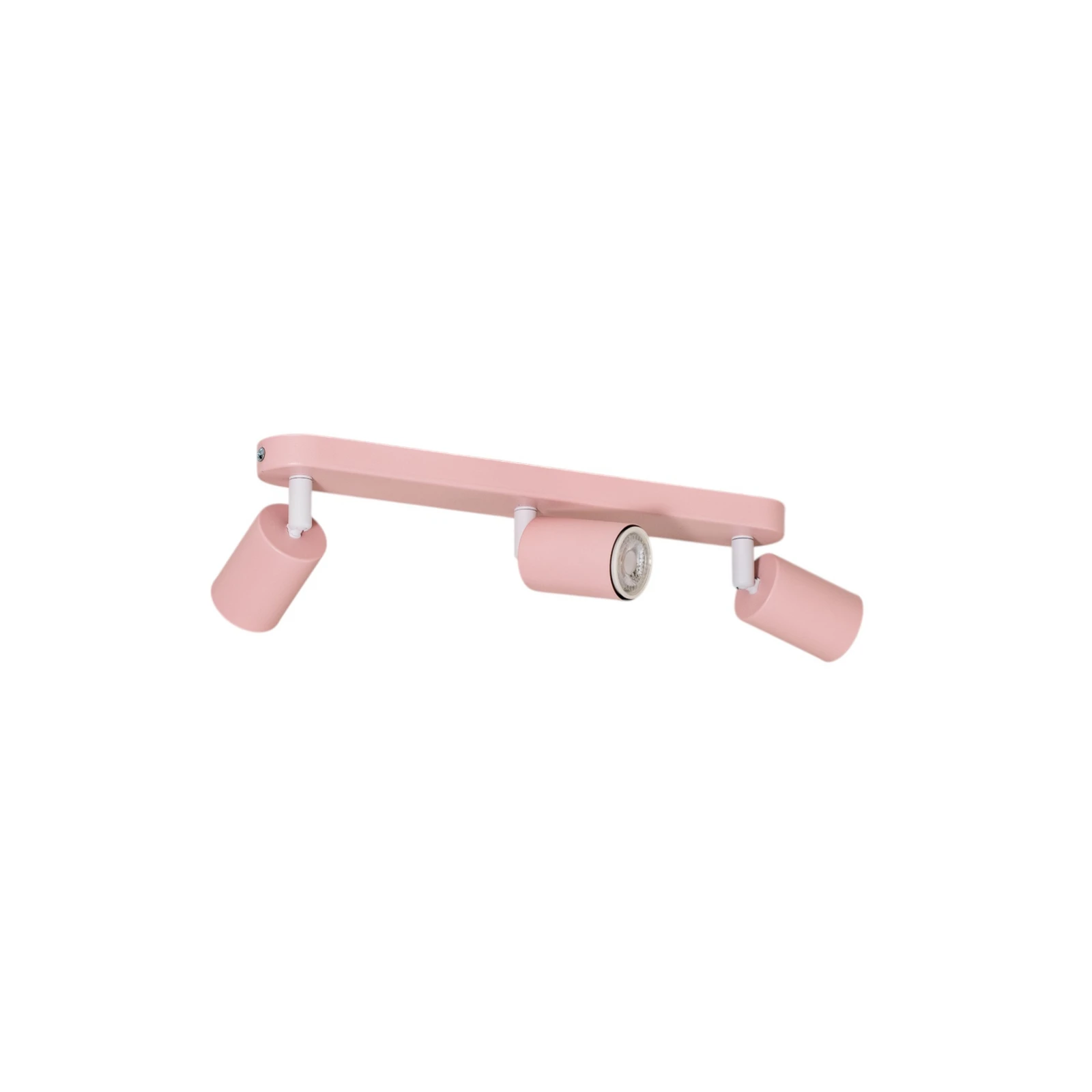 Deckenstrahler Livia, rosa, 52 cm, 3-flg., Metall, GU10