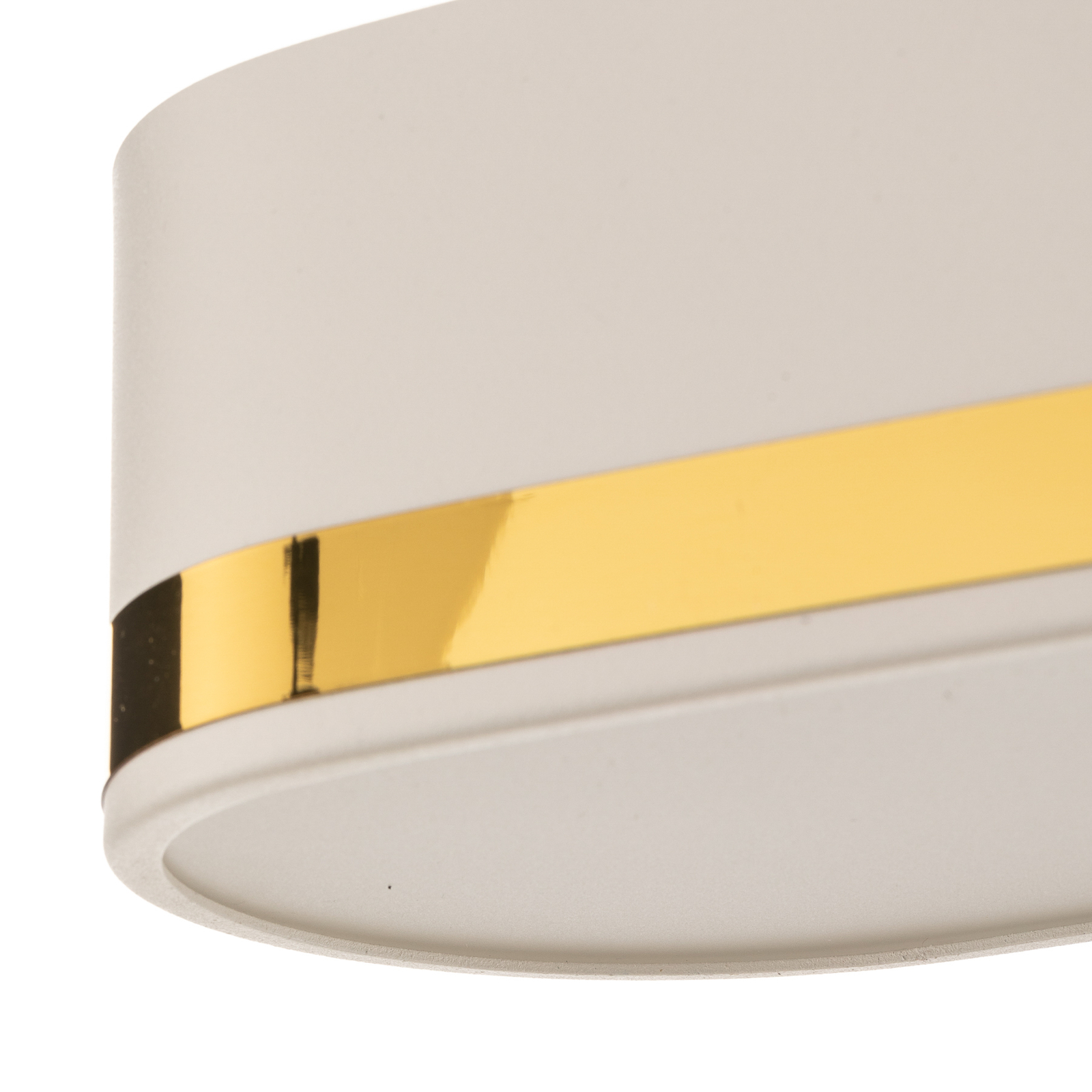 Plafondlamp Tilden, 50 cm, wit/goud
