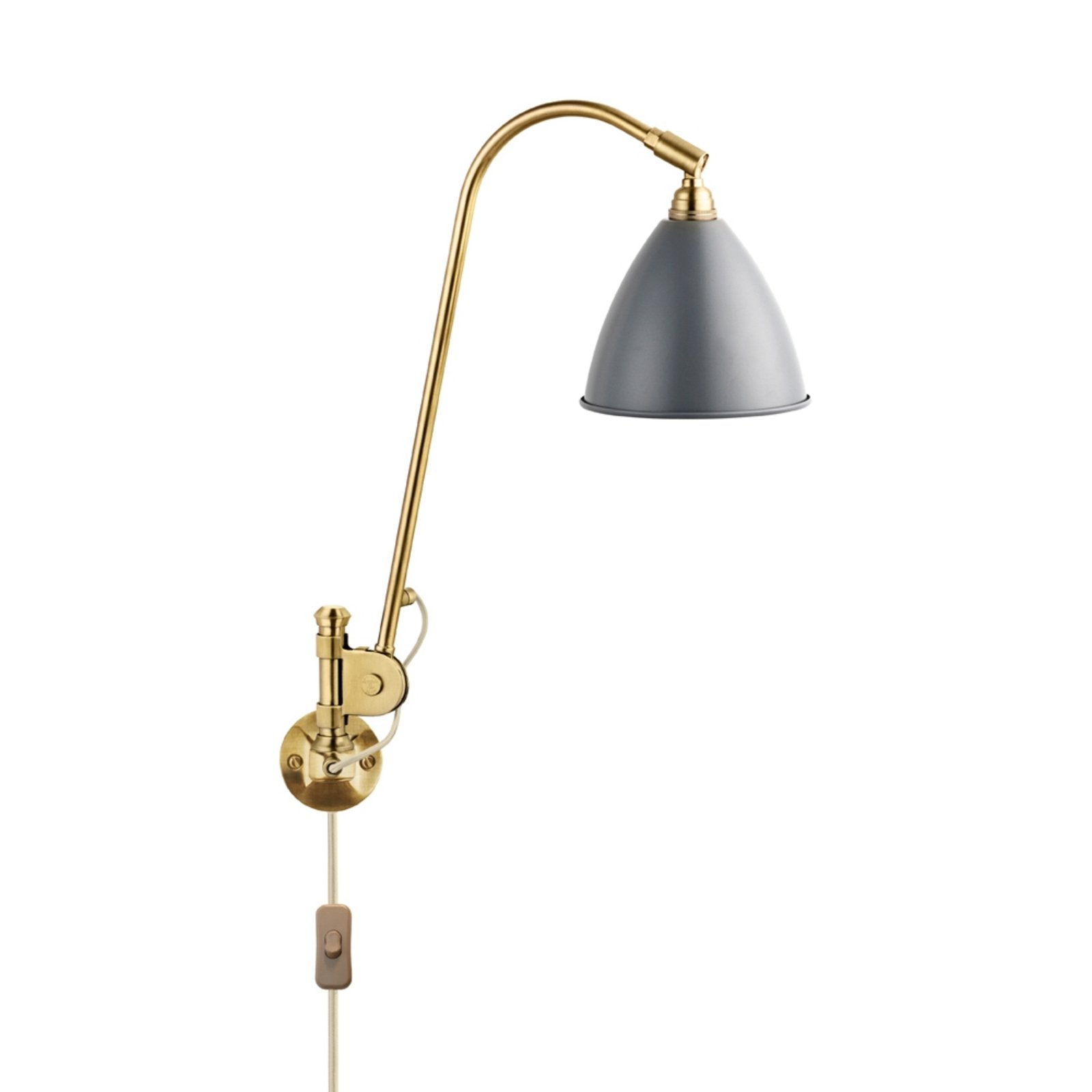 Bestlite BL6 Nástěnné Svítidlo ø16 Brass/Grey - GUBI