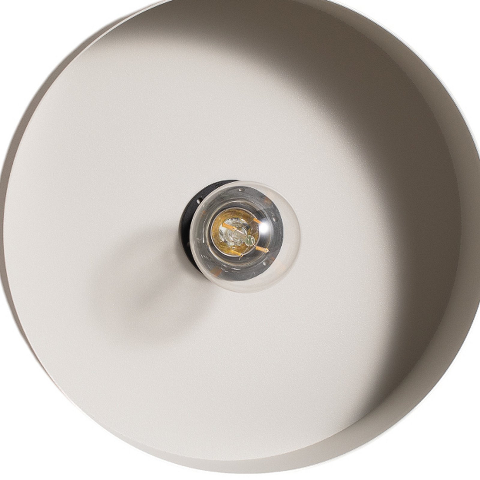 Hängeleuchte Vitrum round, taupe, zylindrisch, Ø 27 cm