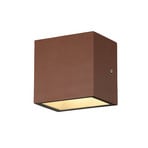 SLV Sitra Single LED outdoor wall light down, rust