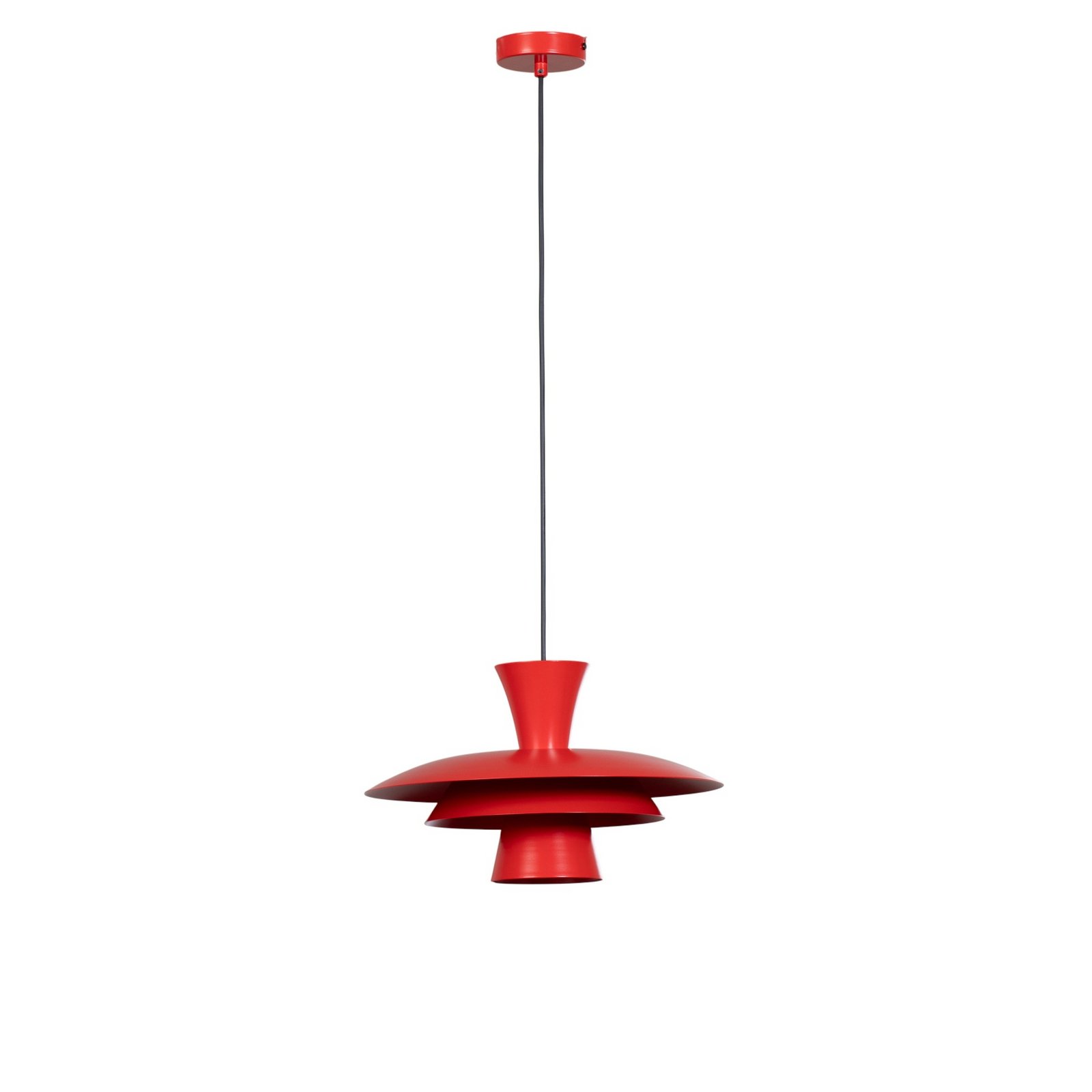 Hängeleuchte Plato, rot, Metall, Ø 38 cm, E27