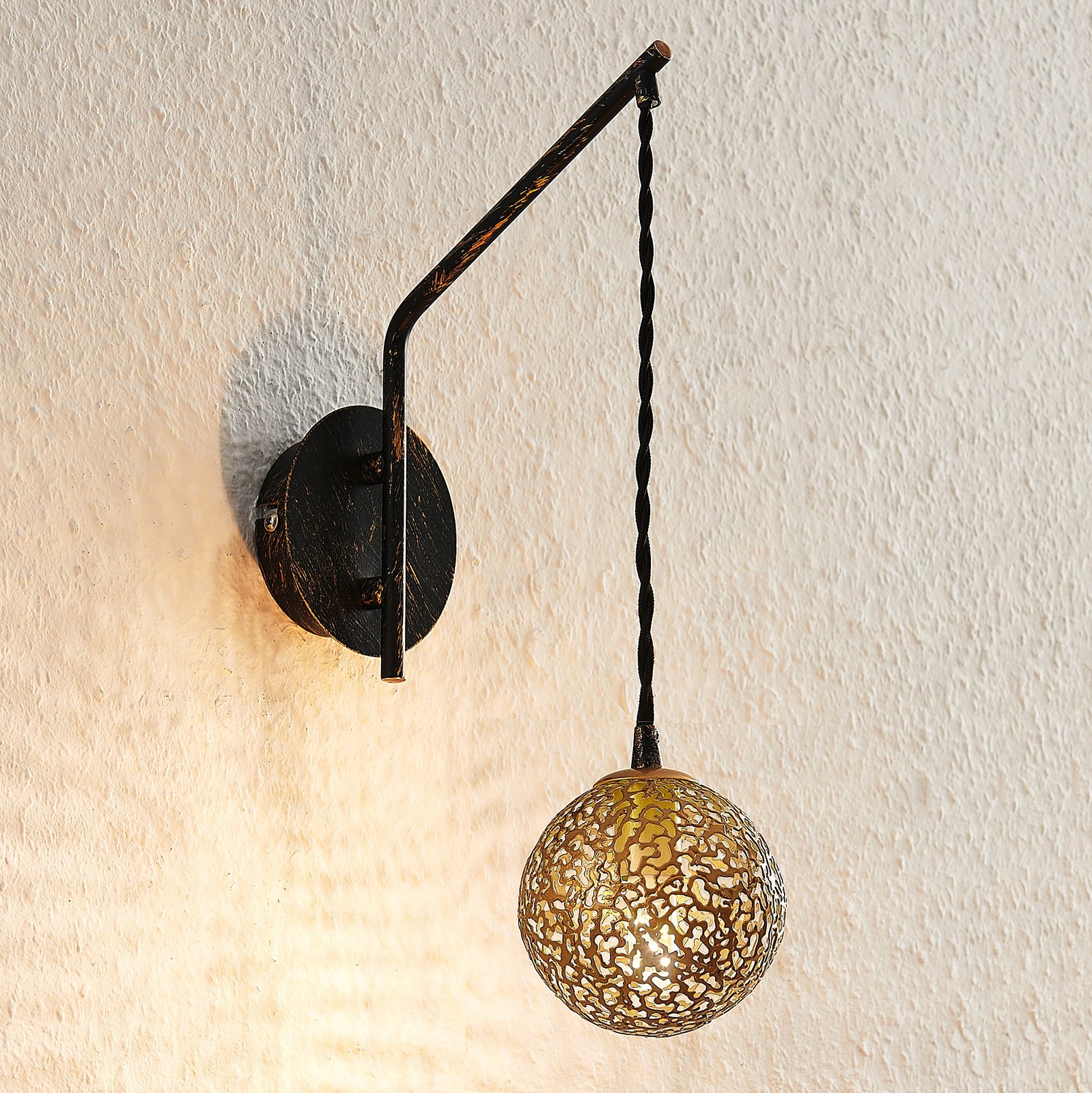 Lucande Zale vägglampa 1 lampa orientalisk